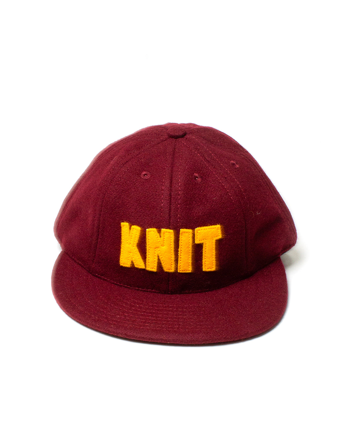 KNIT Vintage Wool Cap - Burgundy