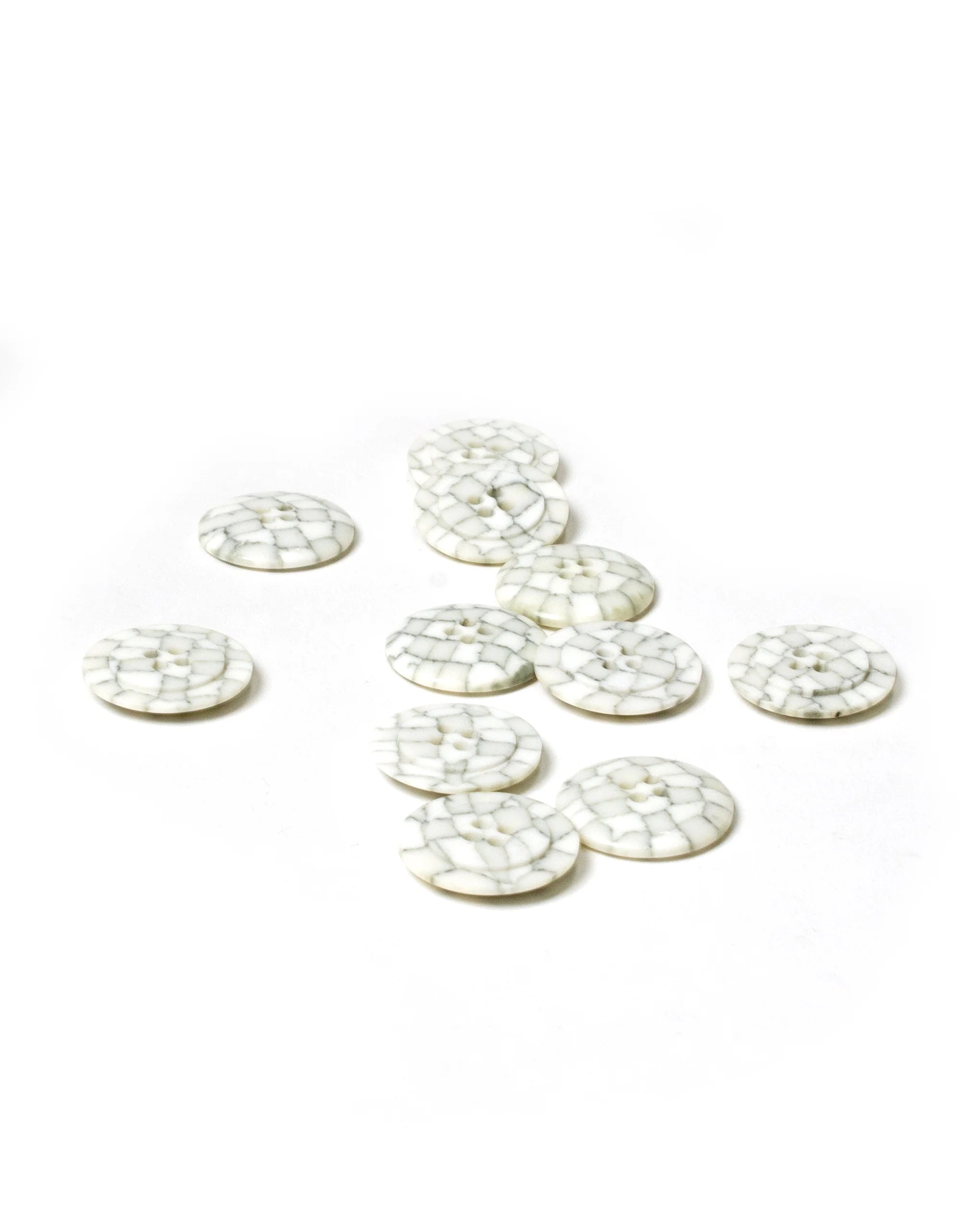 Mosaic White and Grey Buttons 22mm