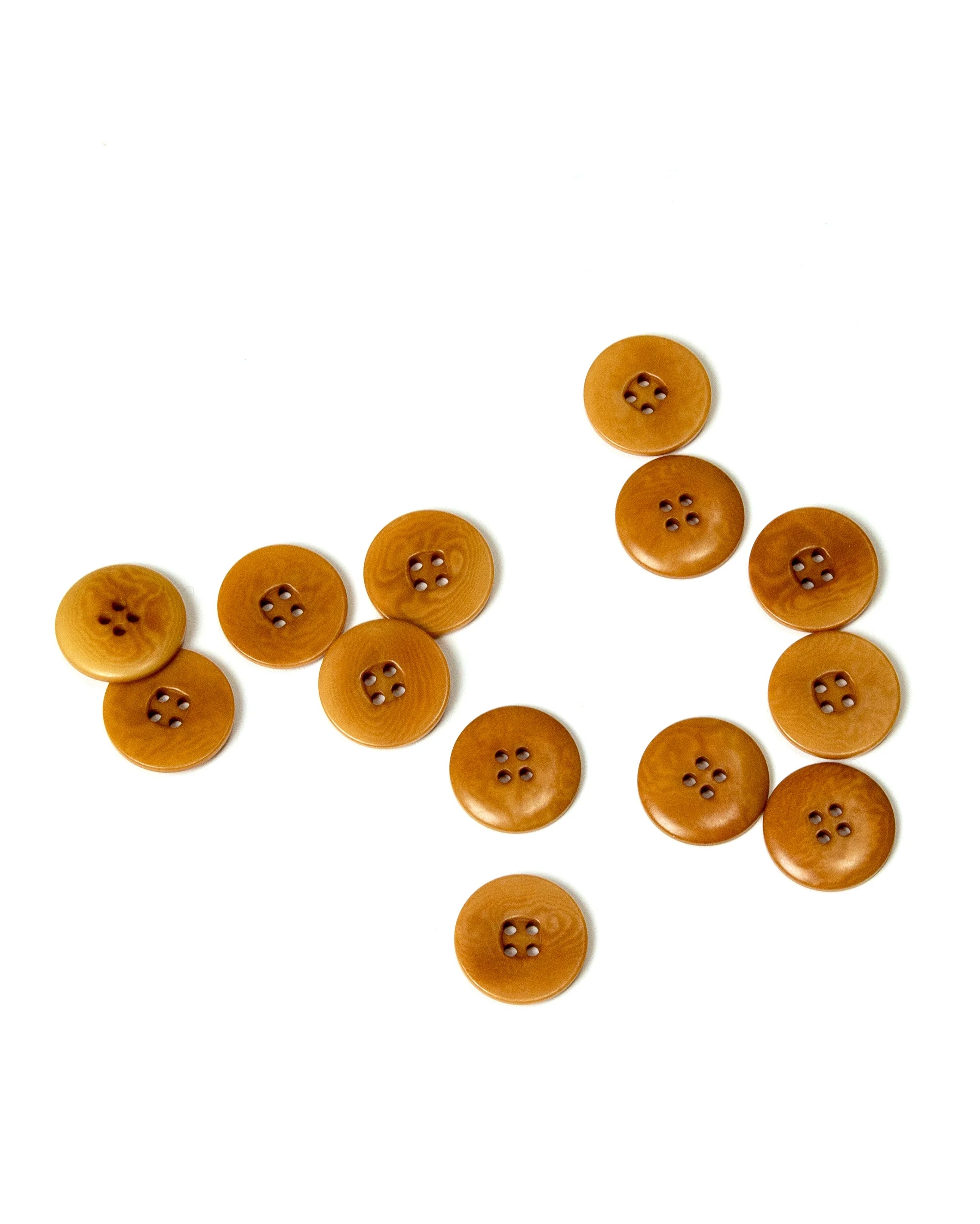 Four Hole Ochre Corozo Buttons 23mm