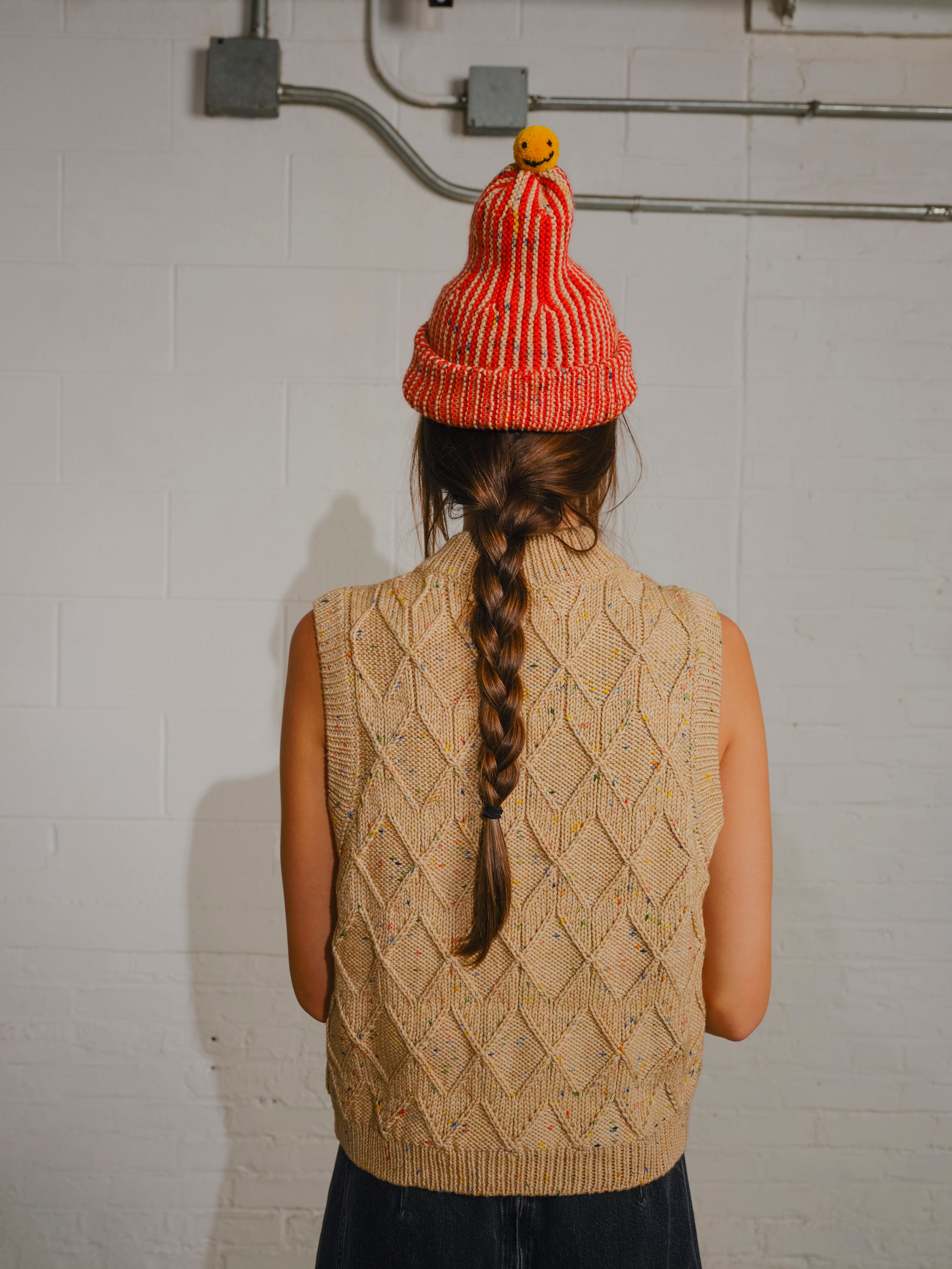 Garter Stripe Hat Pattern Printed Pattern