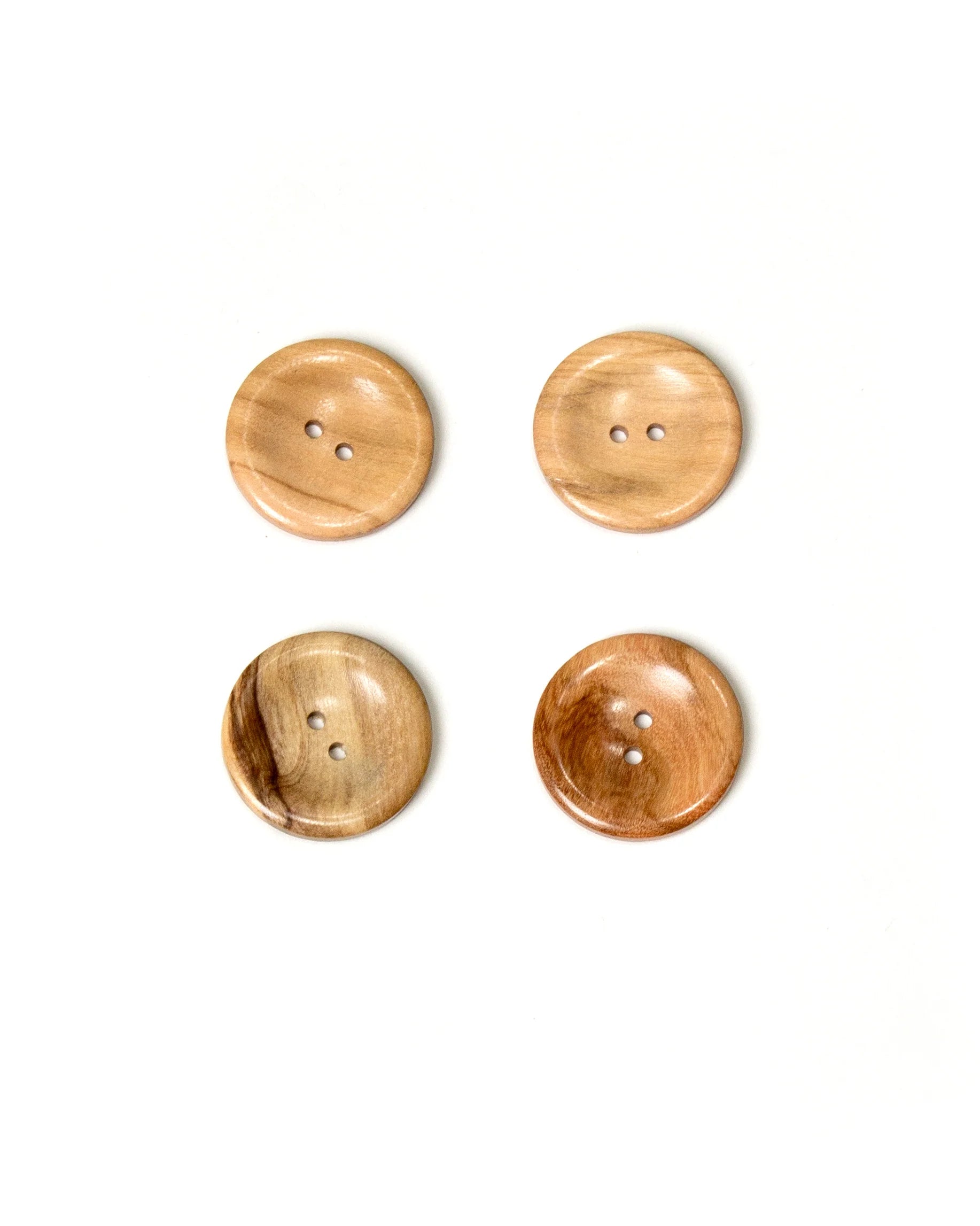 Two Hole Olive Wood Buttons 27mm