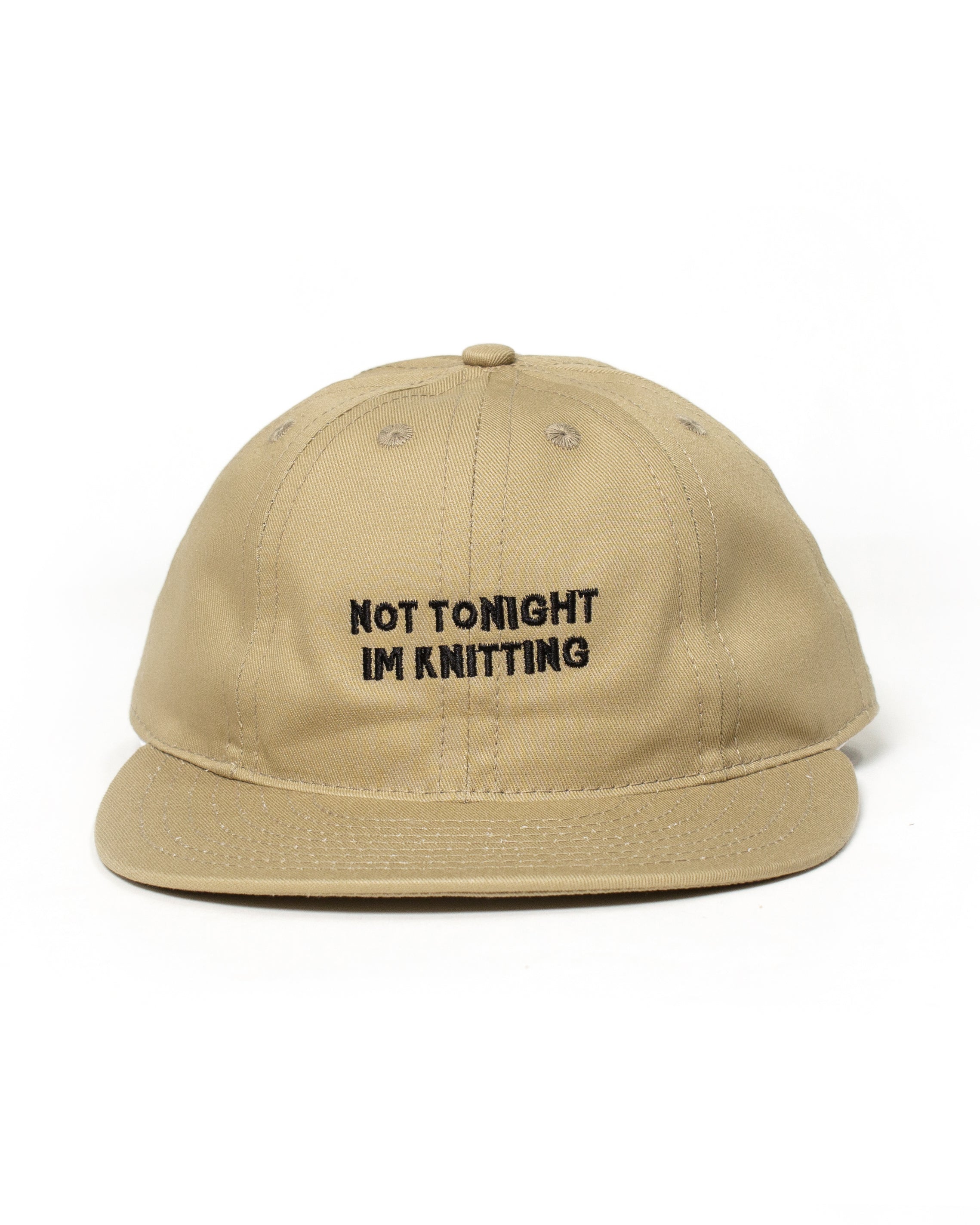Not Tonight, I'm Knitting Dad Cap- Black Lettering