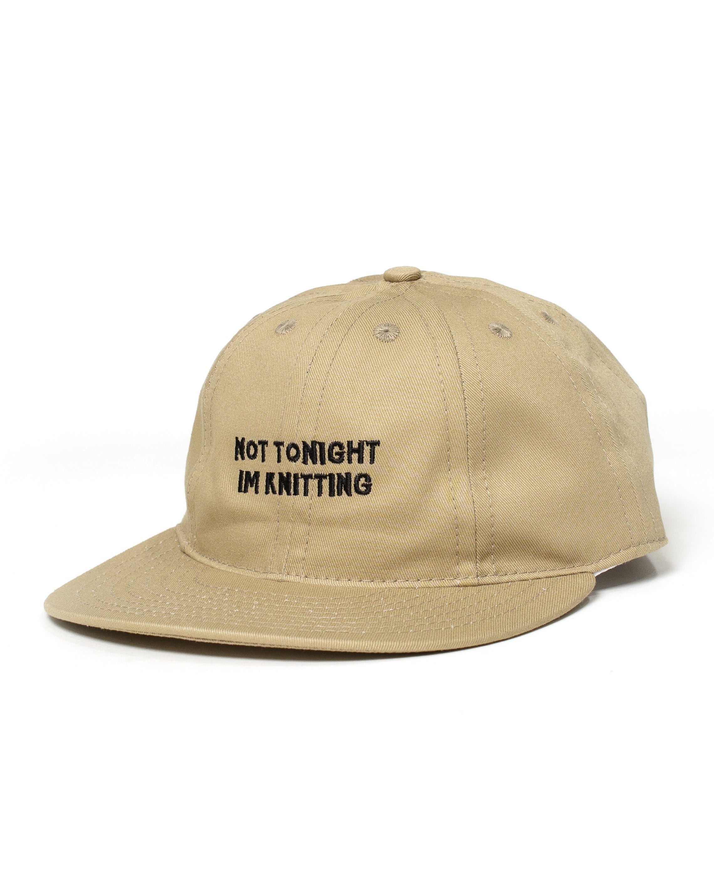 Not Tonight, I'm Knitting Dad Cap- Black Lettering