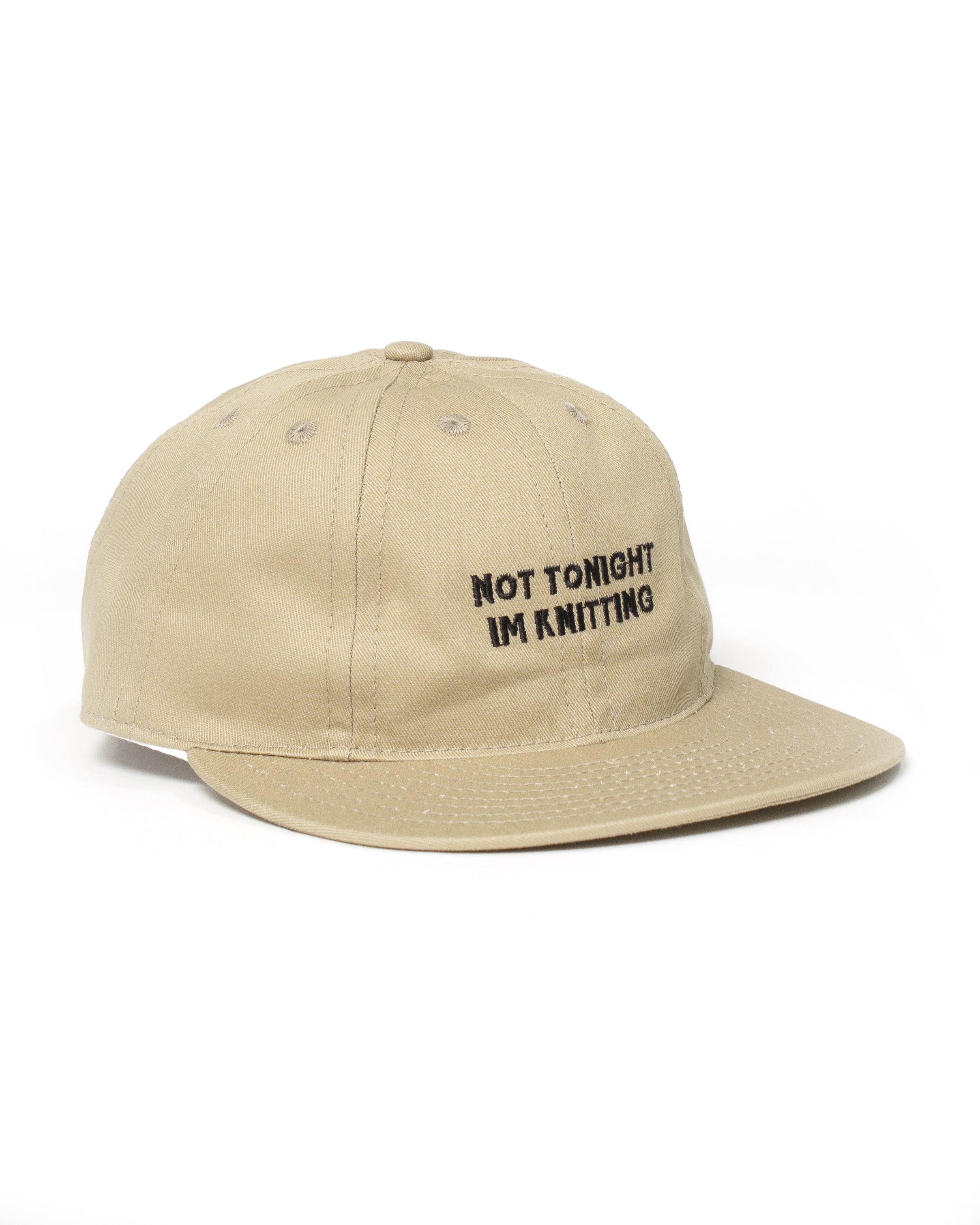 Not Tonight, I'm Knitting Dad Cap- Black Lettering