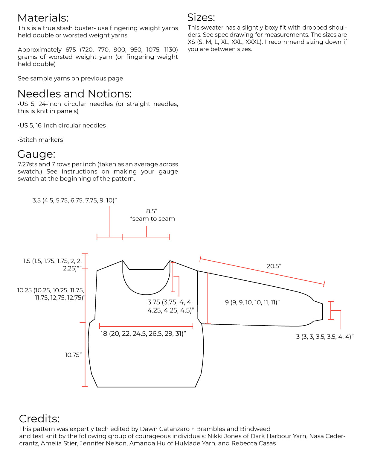 MiZZoni Sweater Pattern