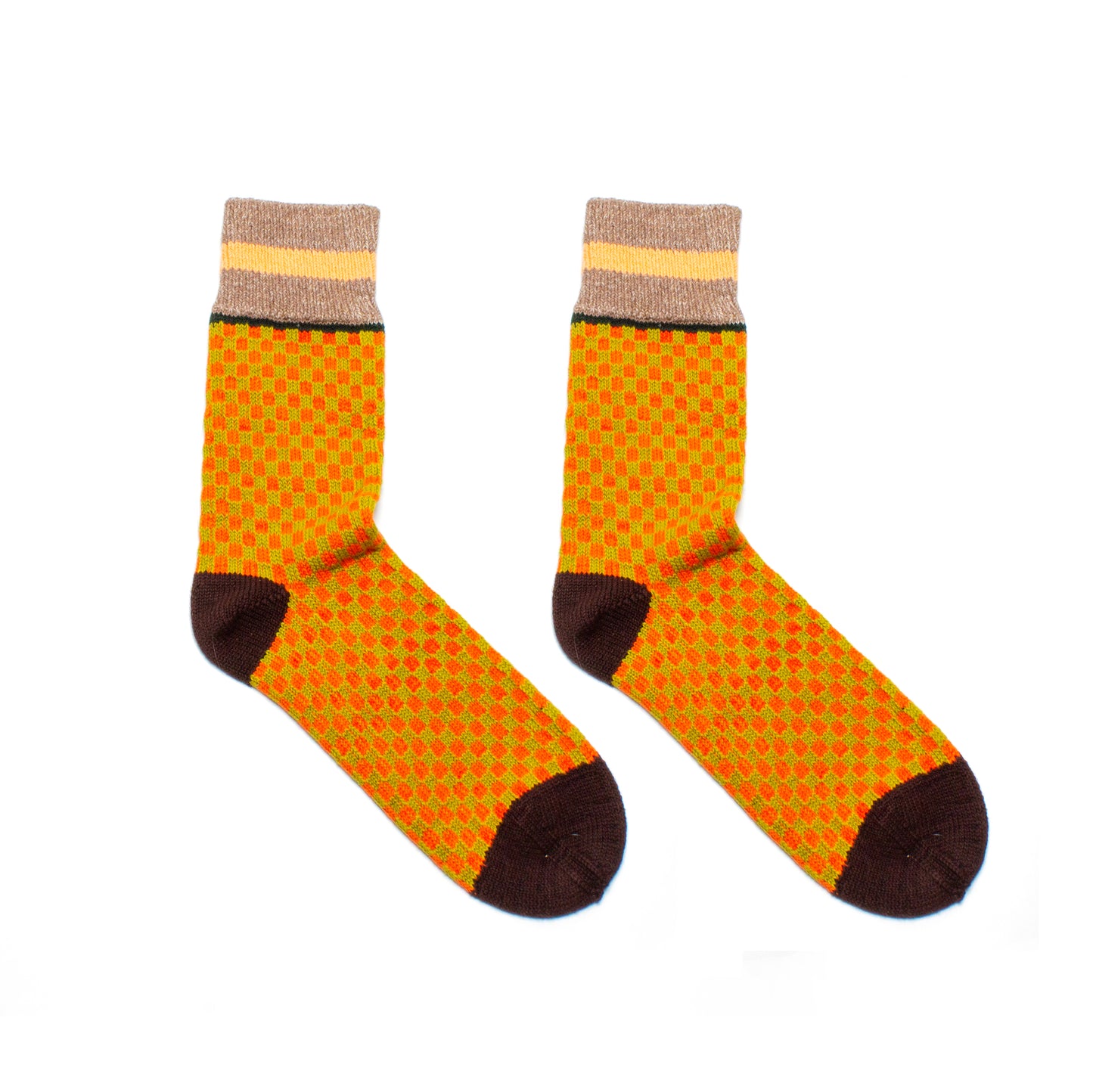 Pumpkin Check Socks