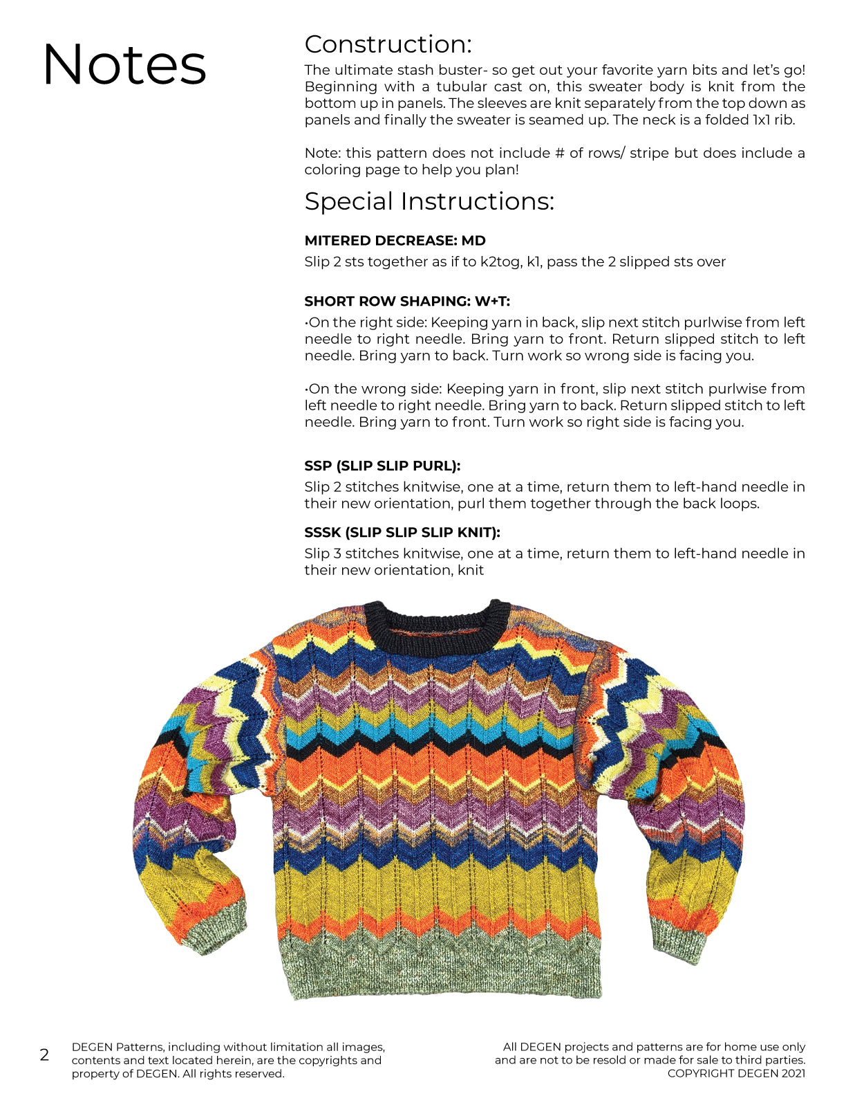 MiZZoni Sweater Pattern