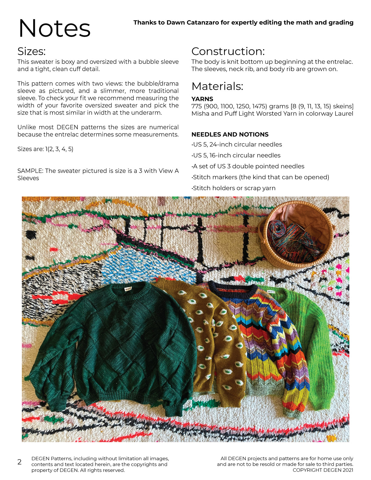 'Lac Sweater Pattern