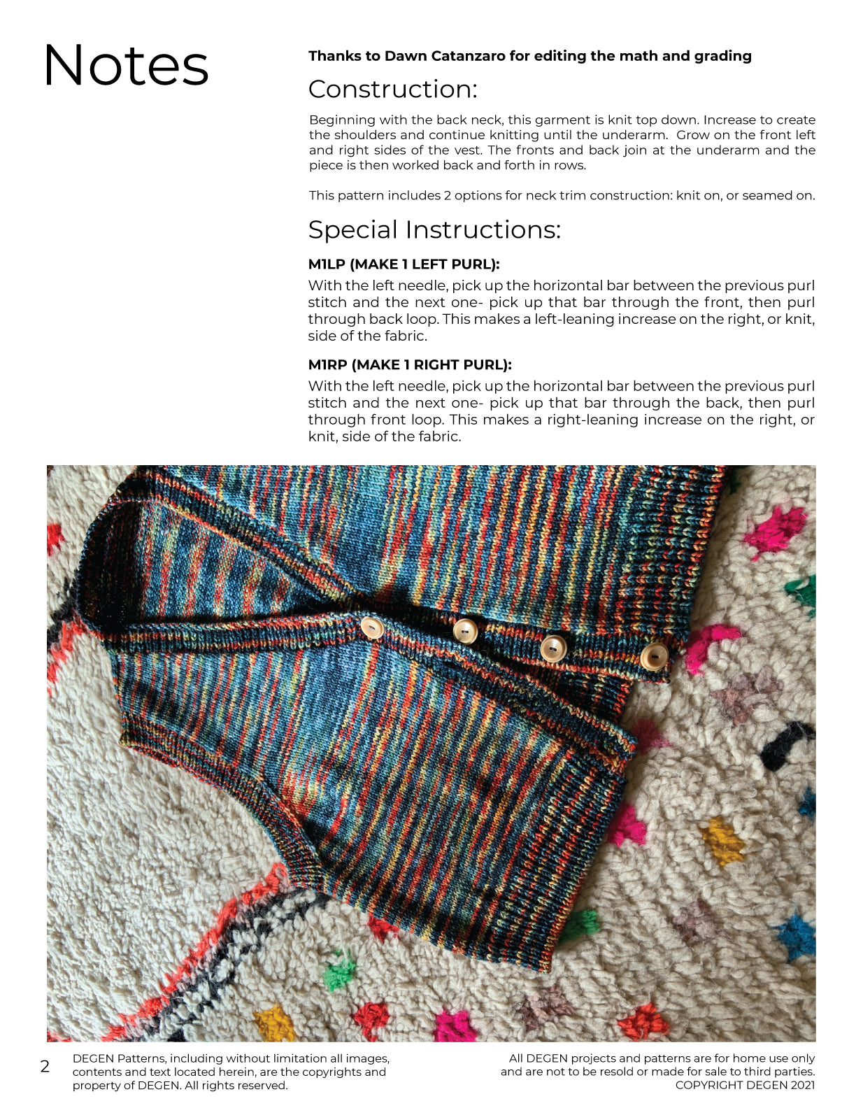 Capital Vest Pattern