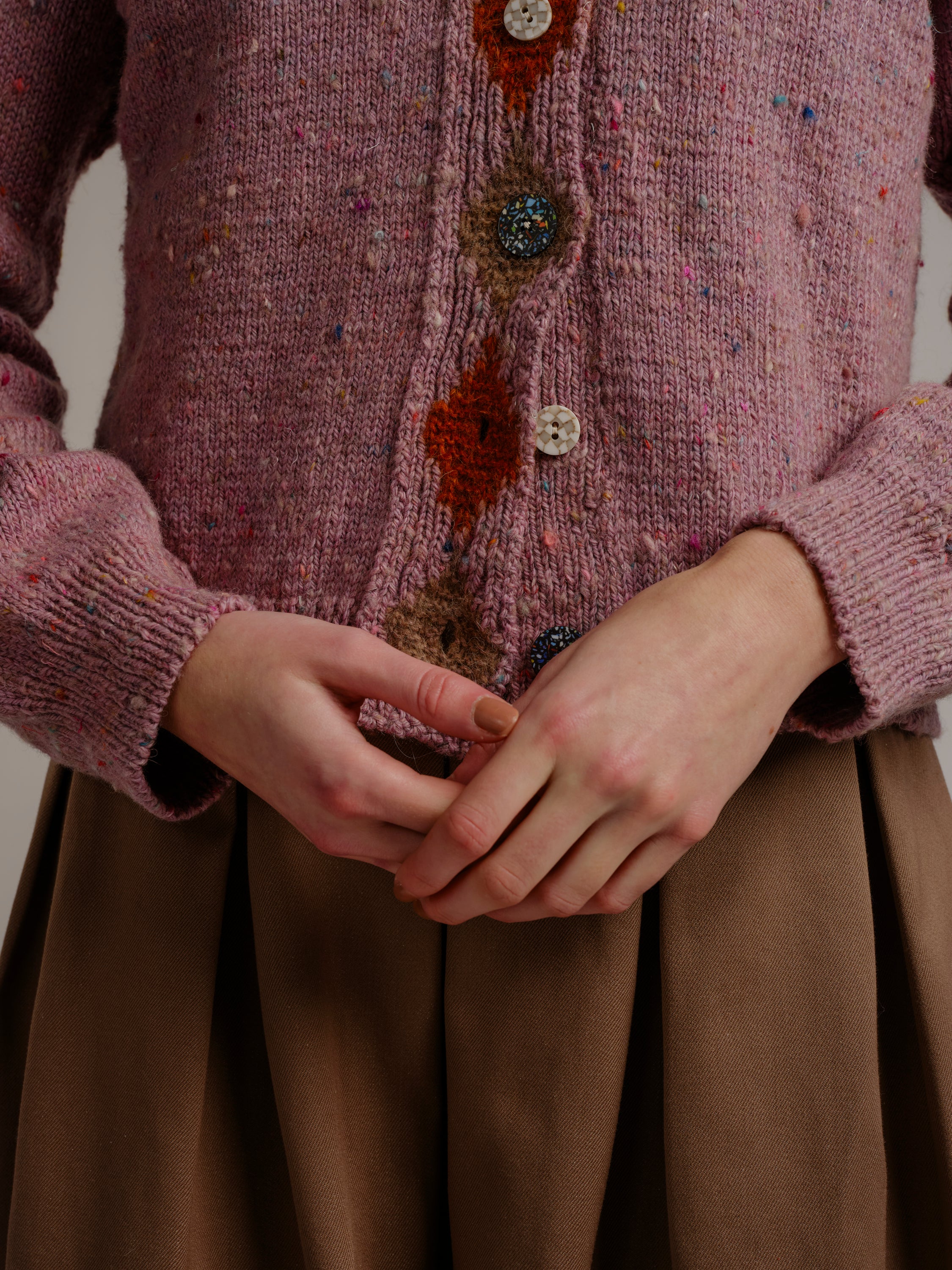 Diamond Placket Cardigan Pattern