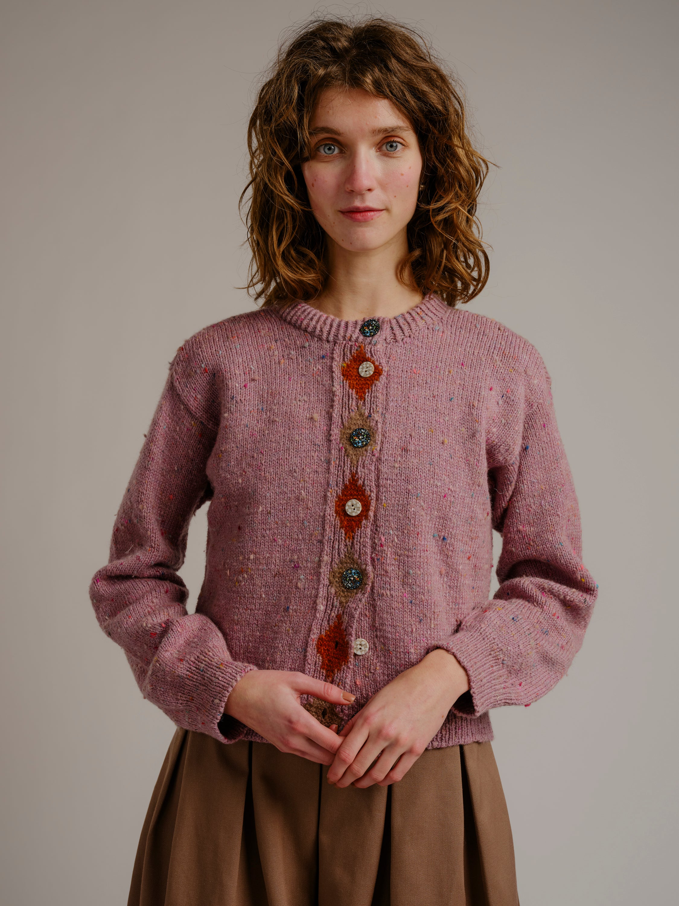 Diamond Placket Cardigan Pattern