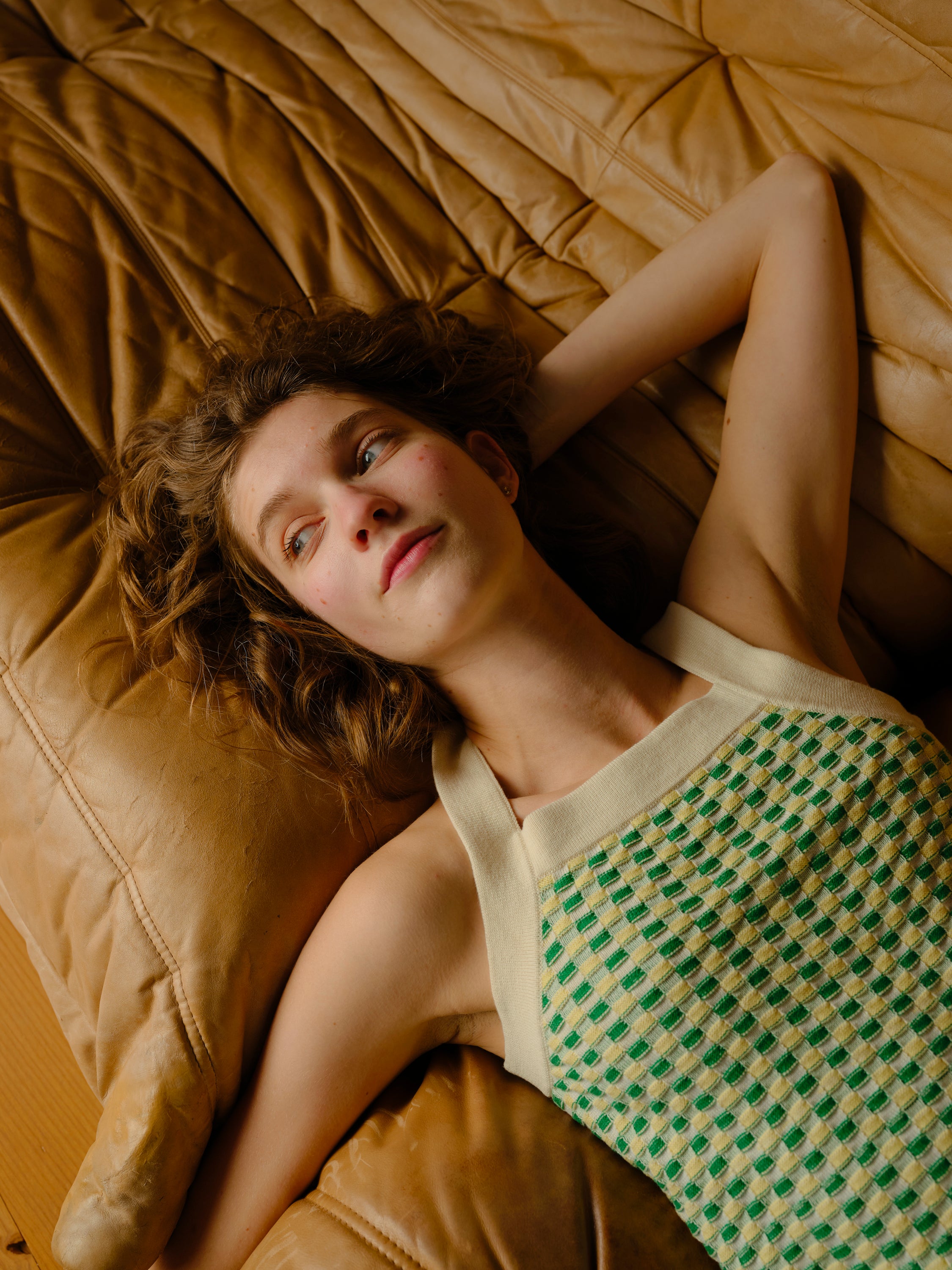Grass Stitchy Grid Tank