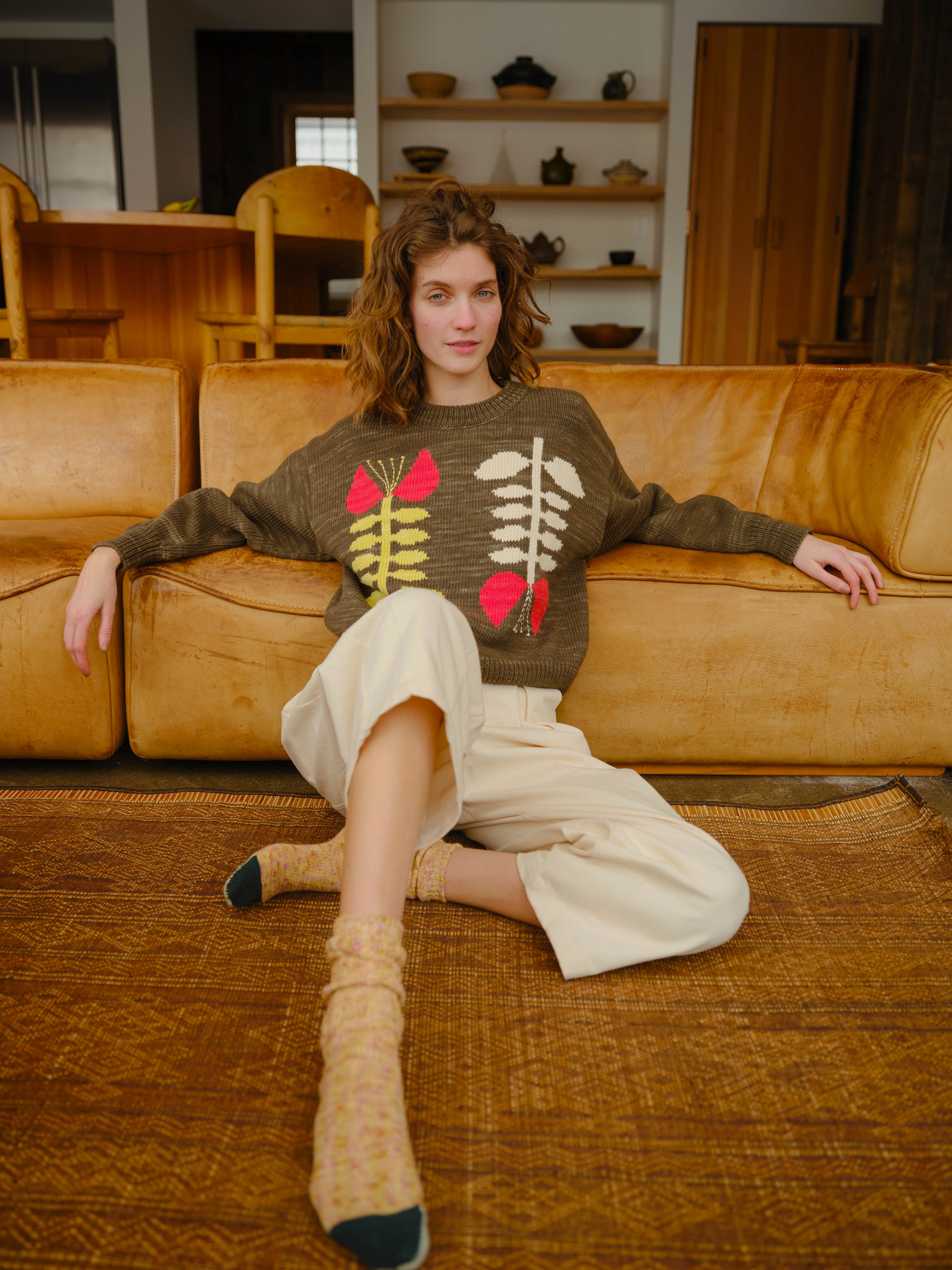 Poppy Embroidered Flora Sweater