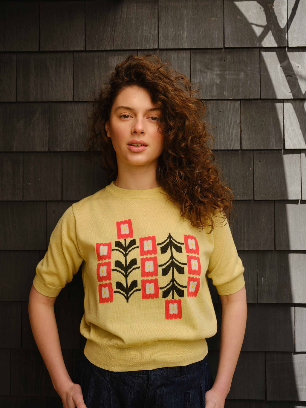 Zinnia Flower Sweater Tee