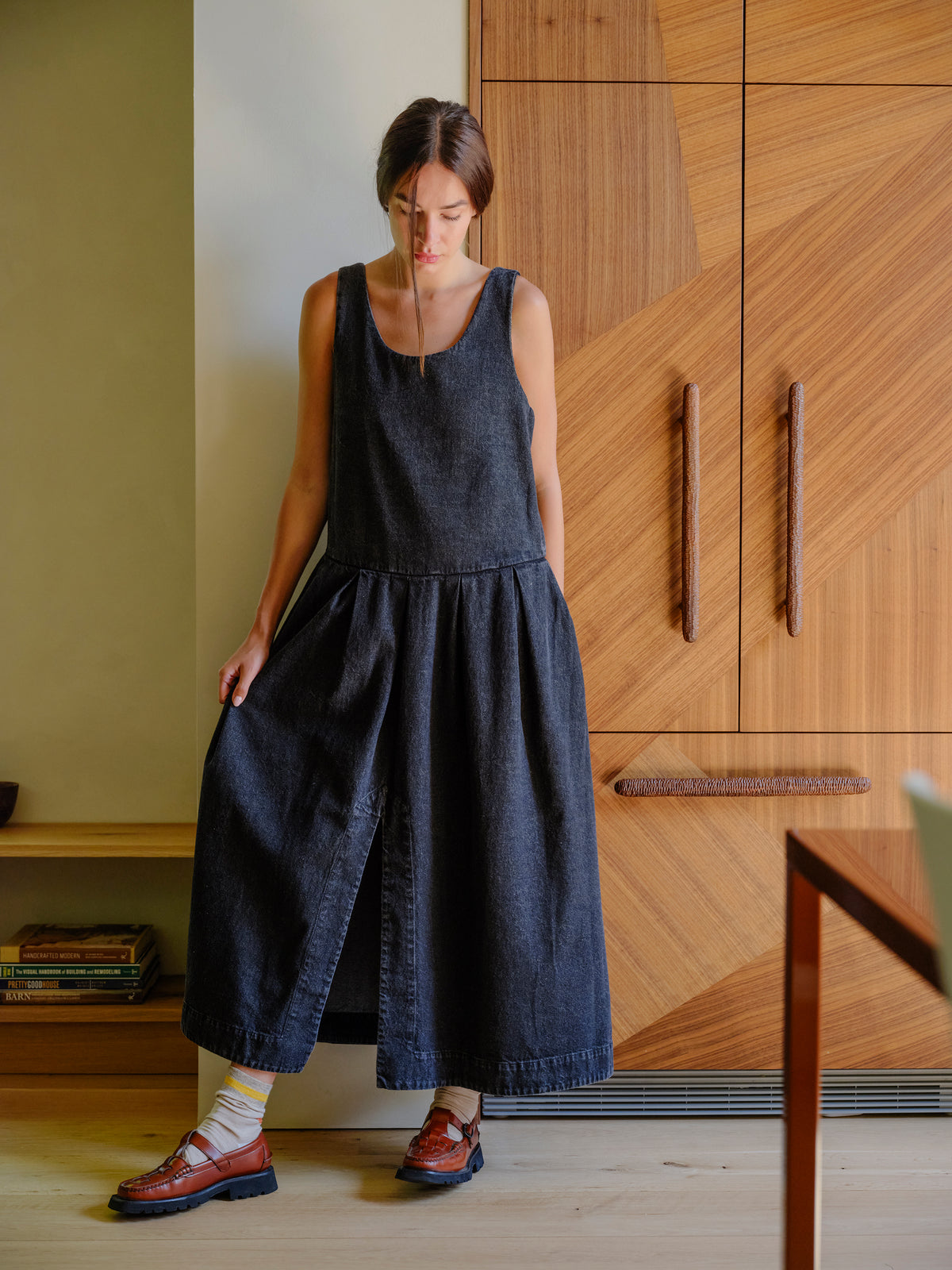 Edie Dress - Black Denim