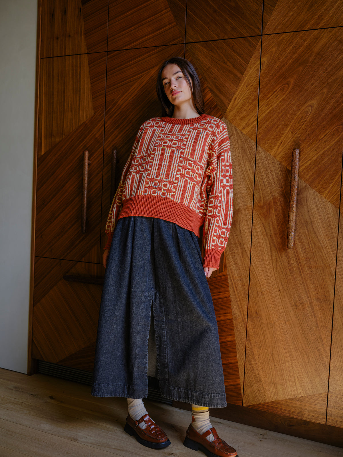 Passing Through Sweater - Brick