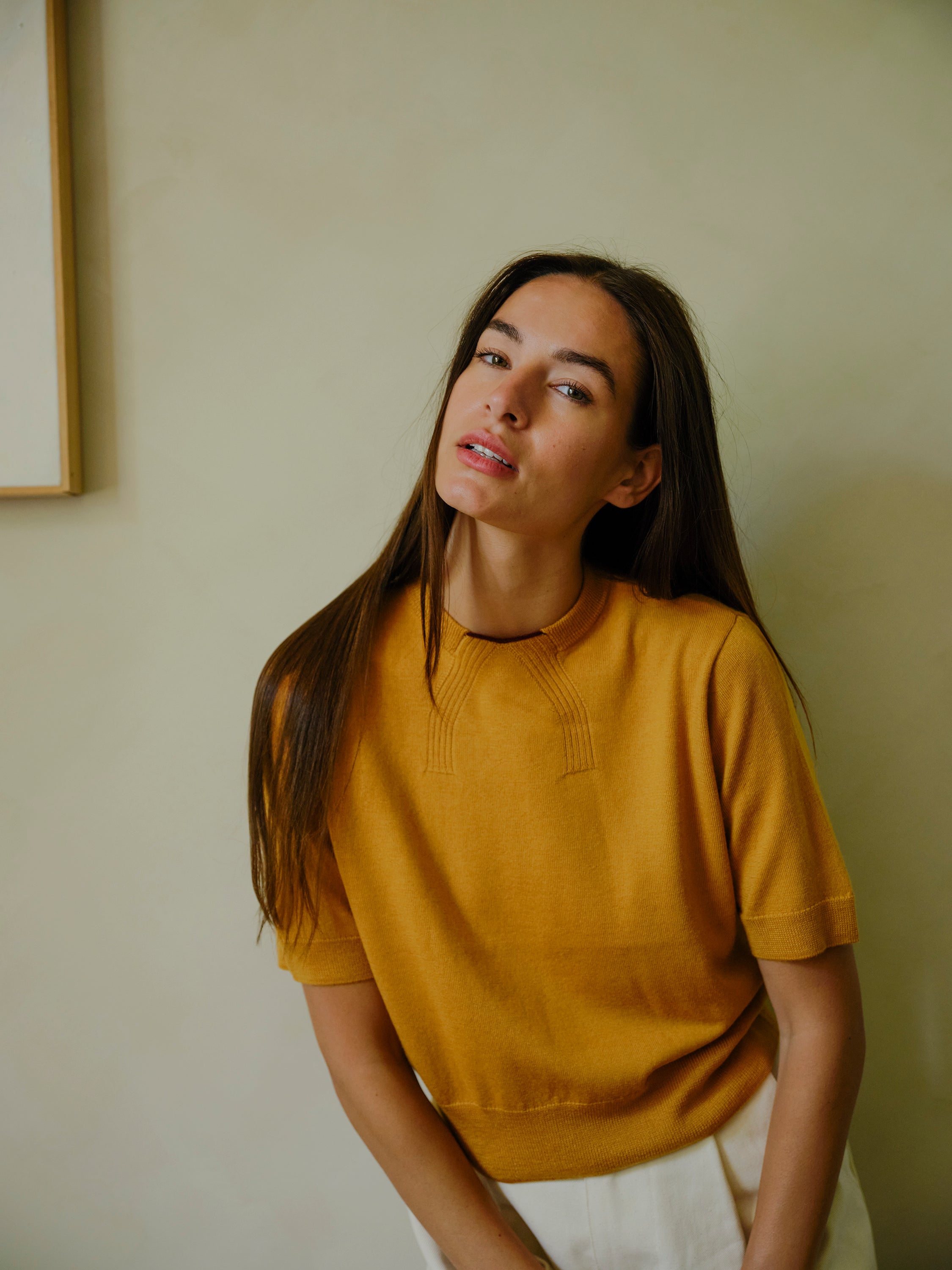 Peak Sweater Tee - Caramel