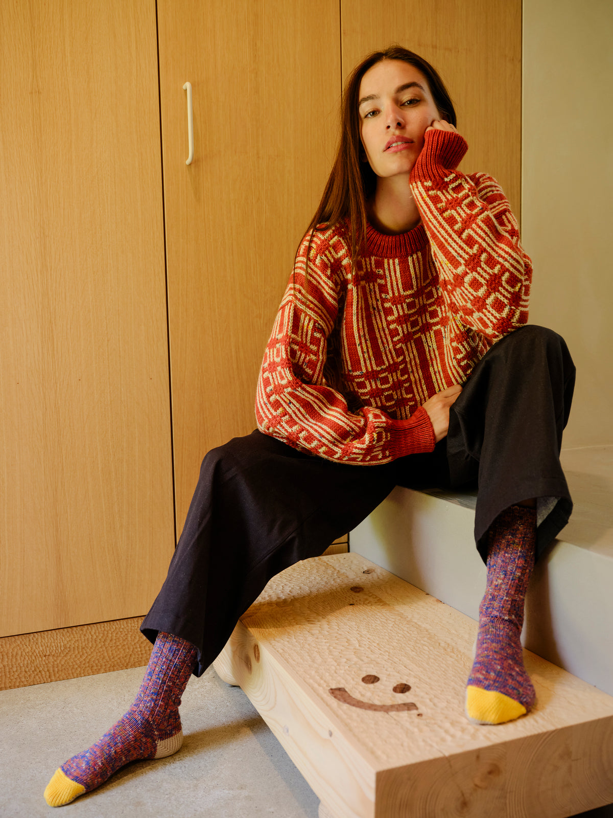 Passing Through Sweater - Brick