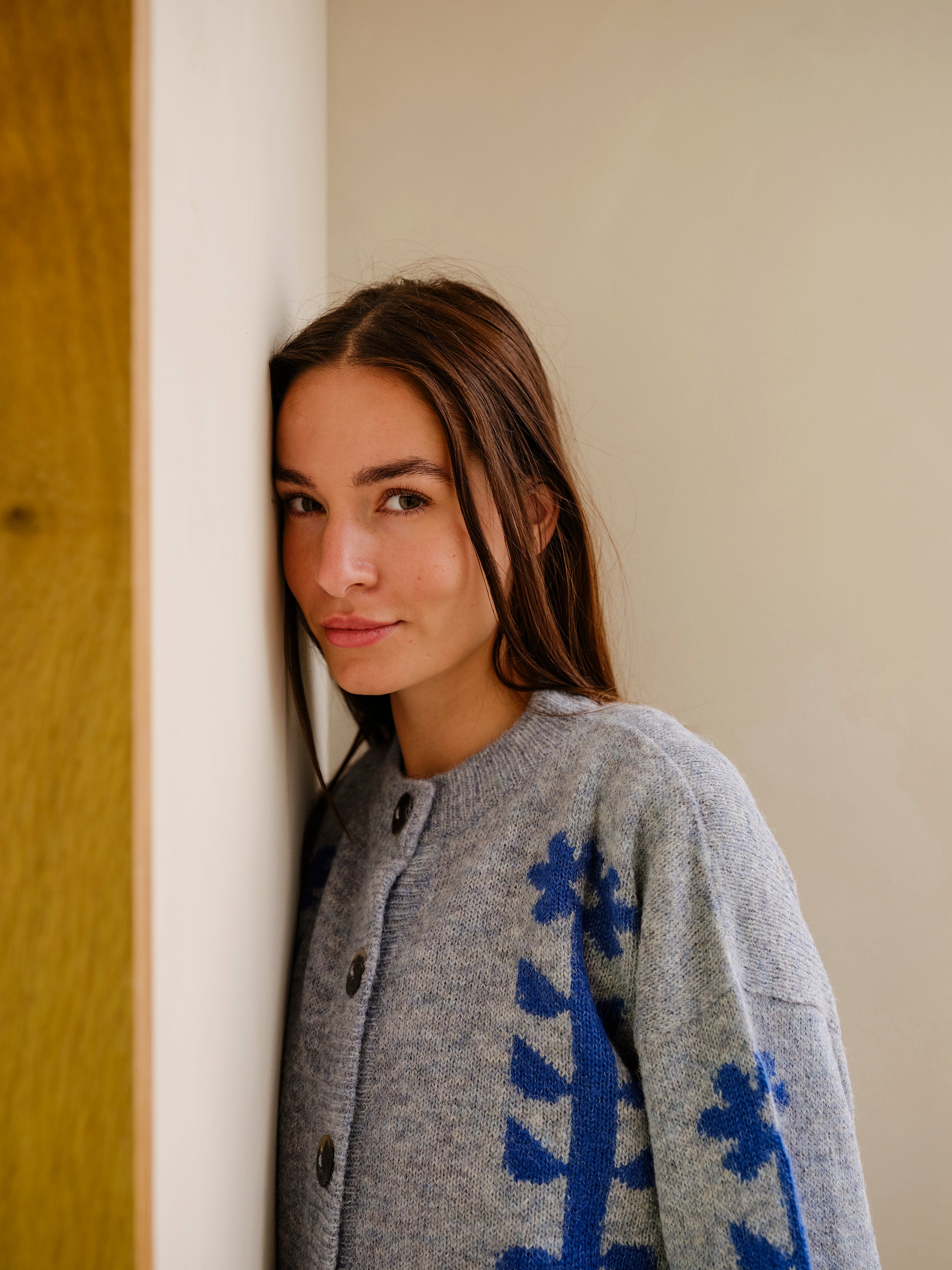 Flower Power Cardigan - Bluebell
