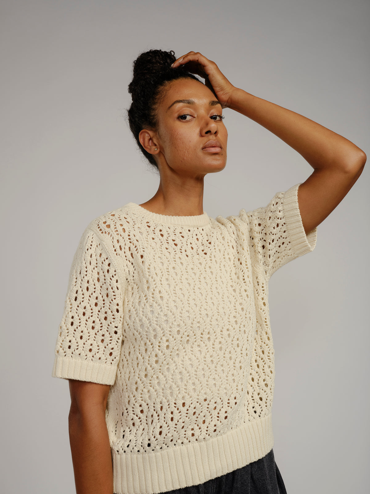 DEGEN Natural Edie Sweater Tee, 100% Pima Cotton, additional view