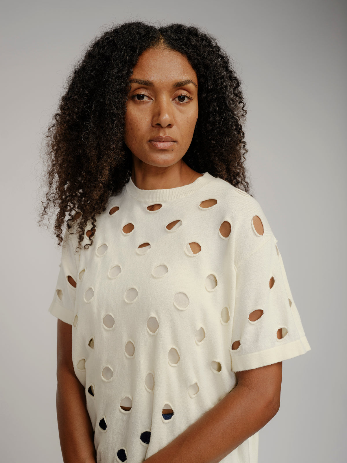 Cloud Cotton Bind Off Knit Tee