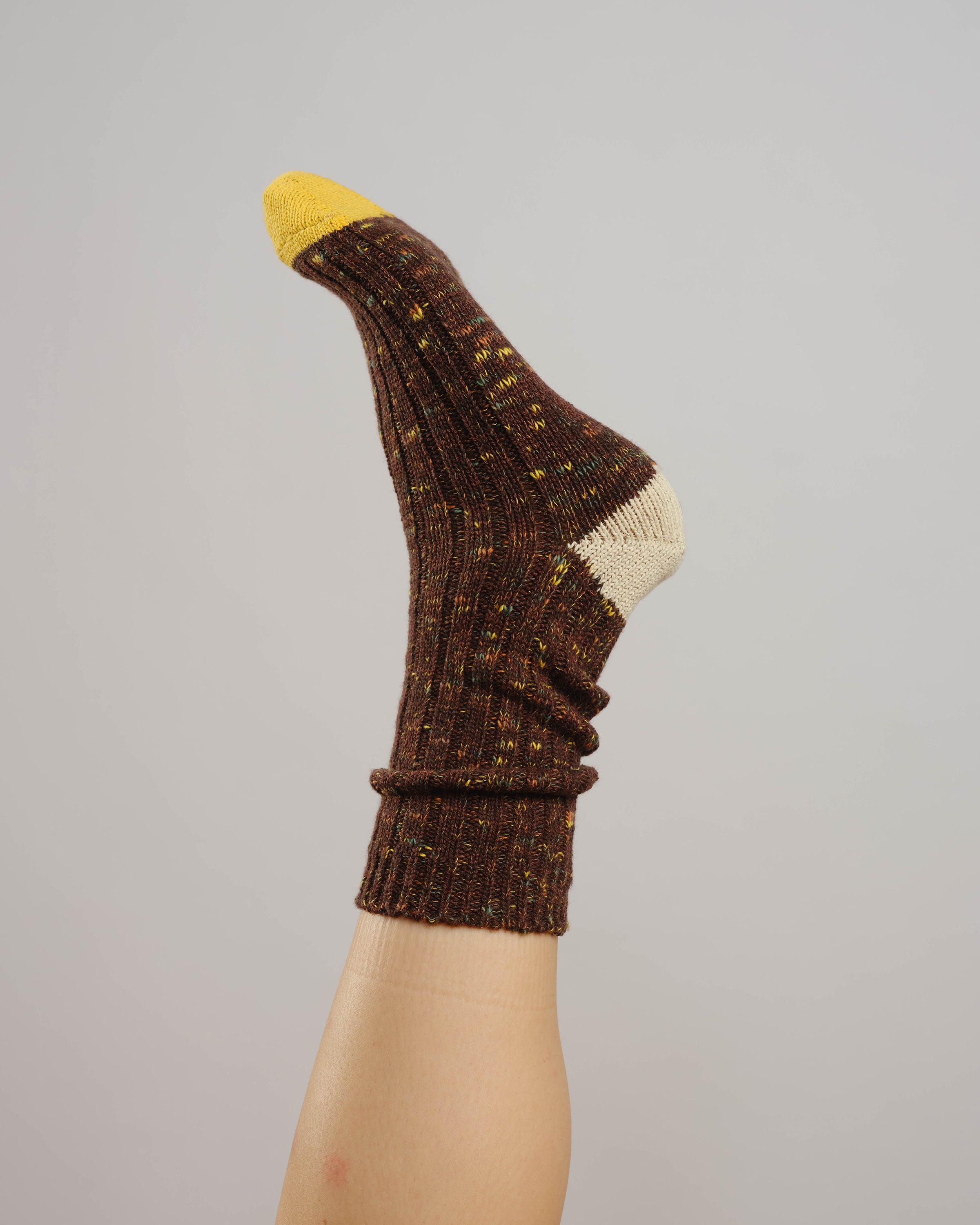 Wool Crew Socks - Walnut
