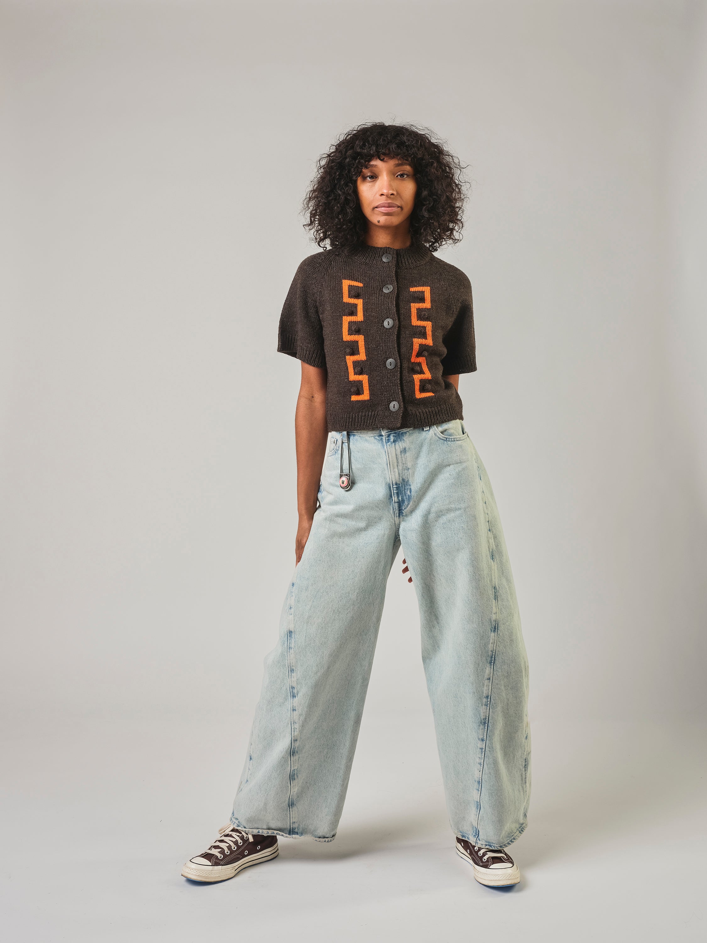 Walnut Key Cardigan Tee