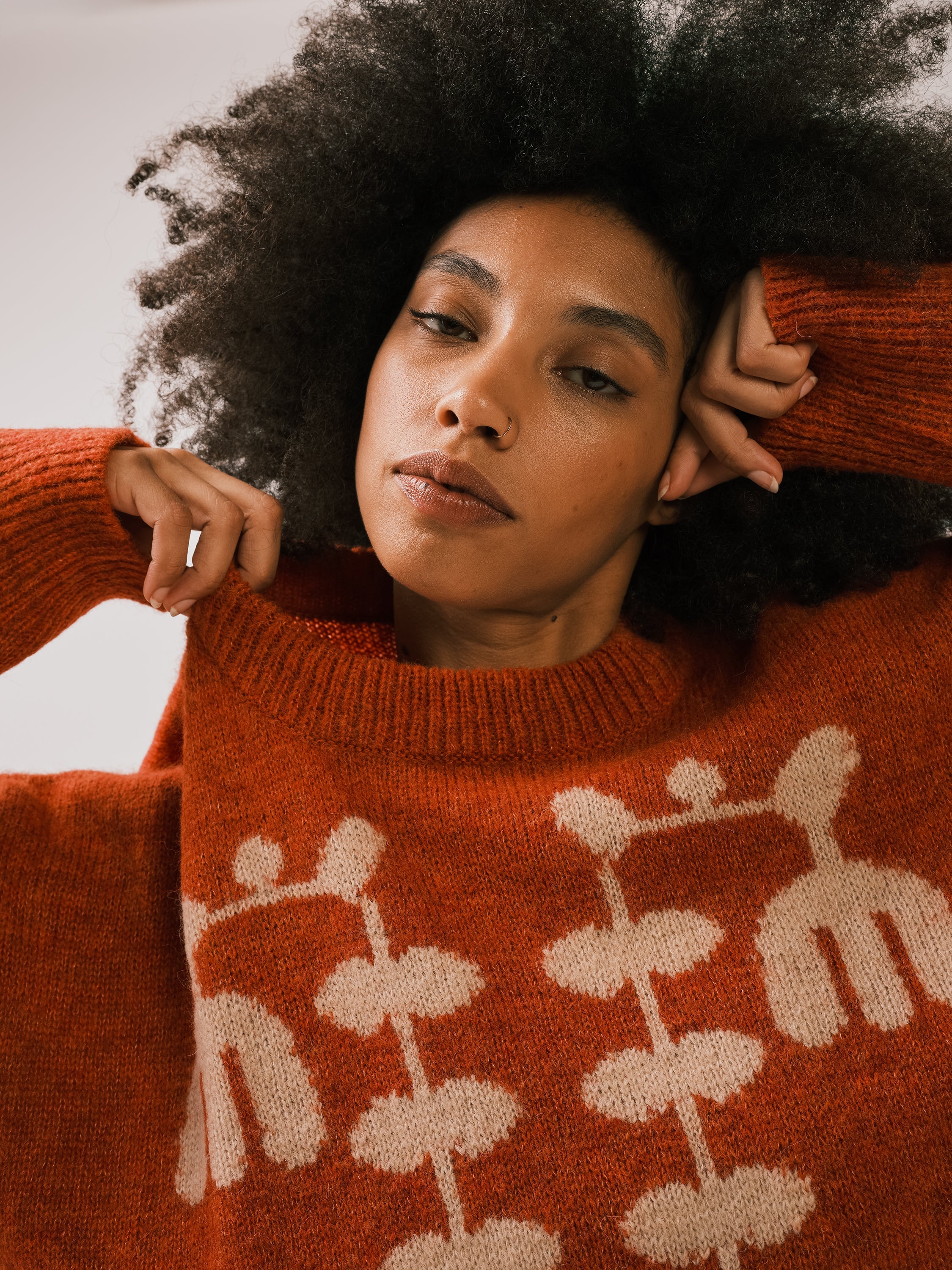 ニット/セーター Eaphi  hand design over knit Tulip Pullover Pattern