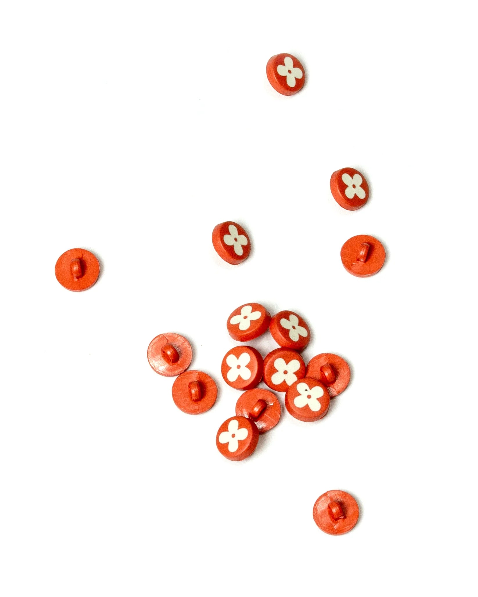 Orange with Off White Flower 12mm