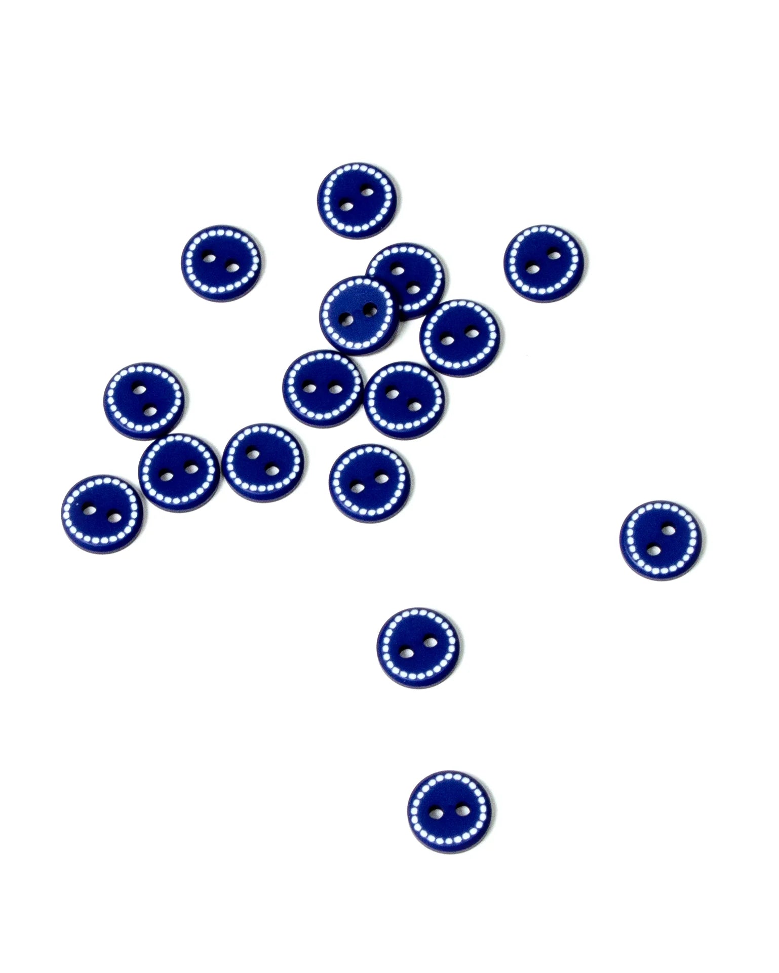 Blue with White Dots Buttons 12mm
