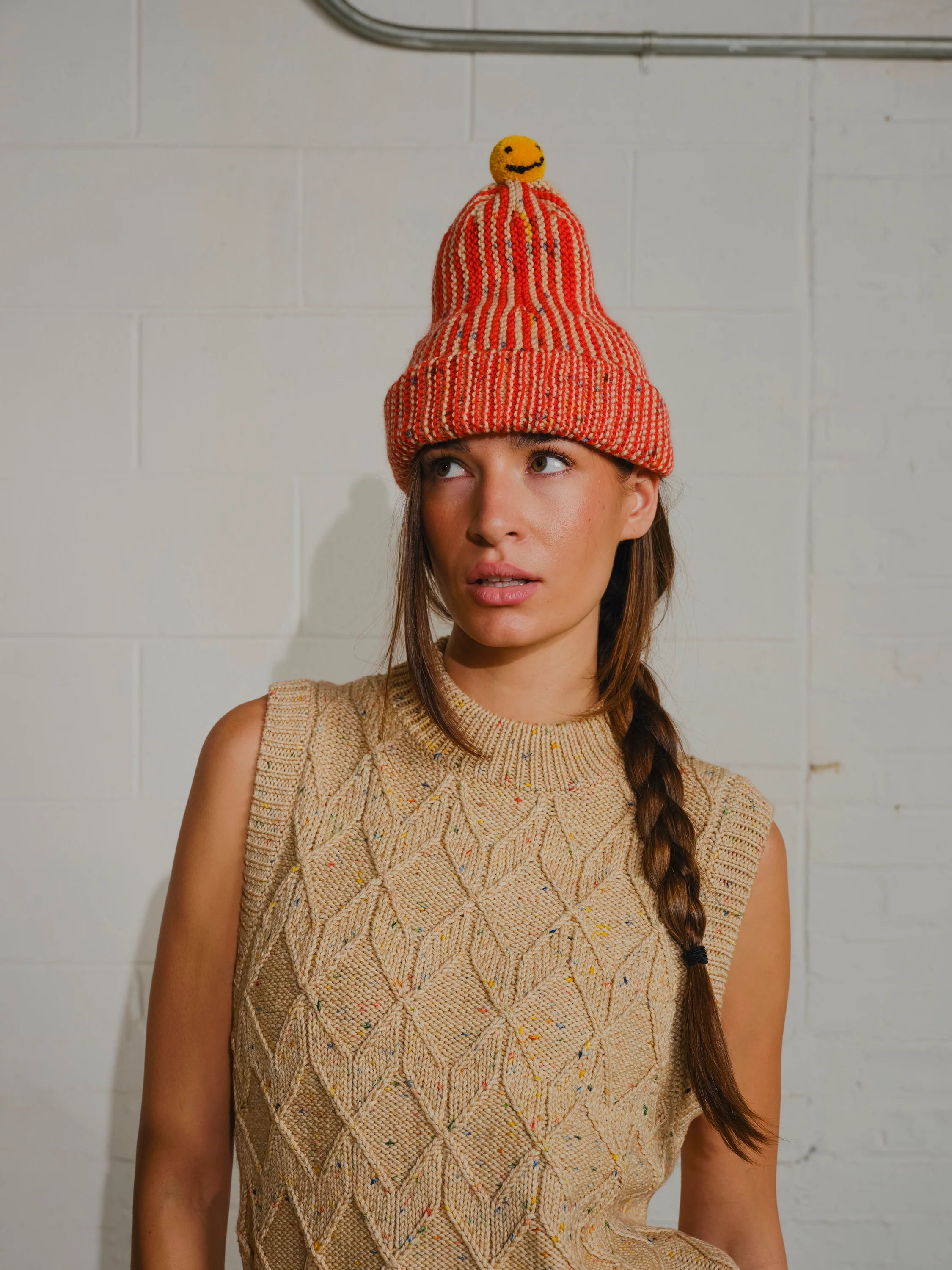 Garter Stripe Hat Pattern Printed Pattern