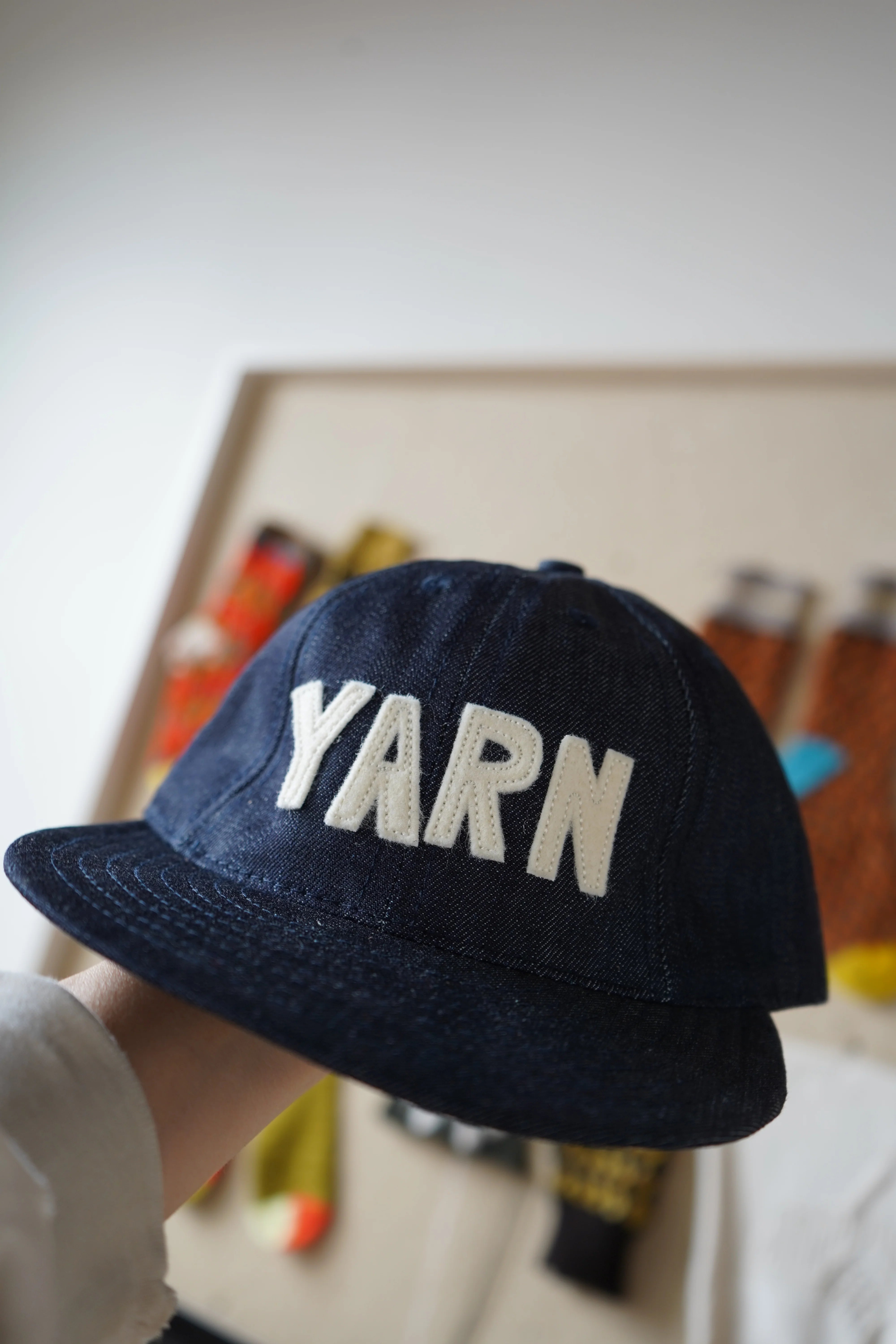 YARN Denim and Cream Cap