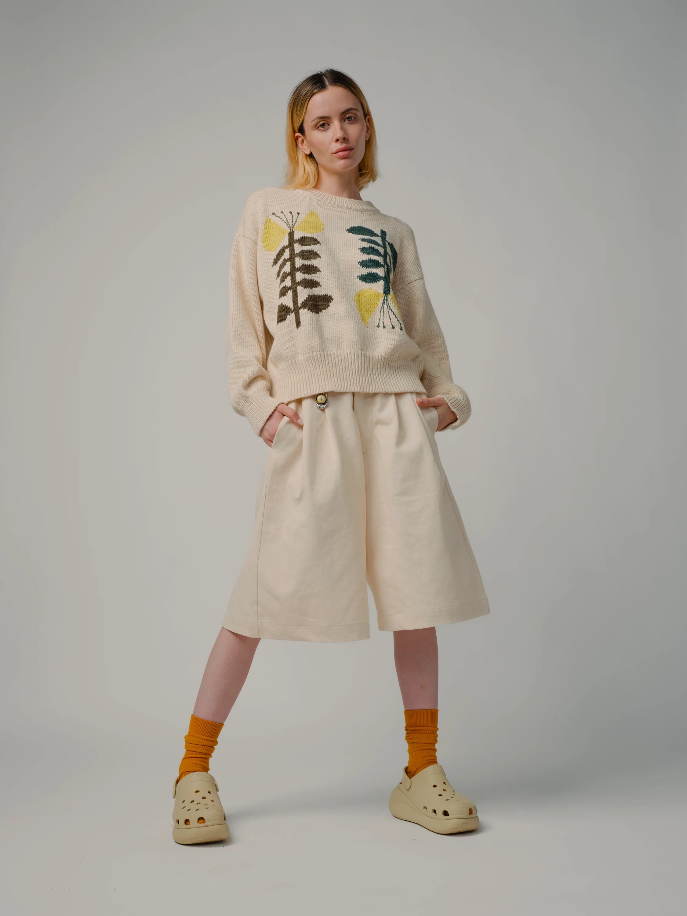 Yarrow Embroidered Flora Sweater