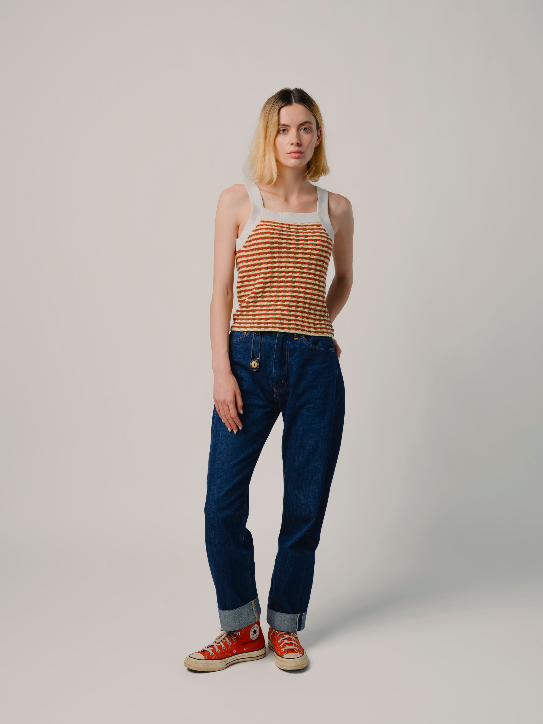 Retro Stitchy Grid Tank