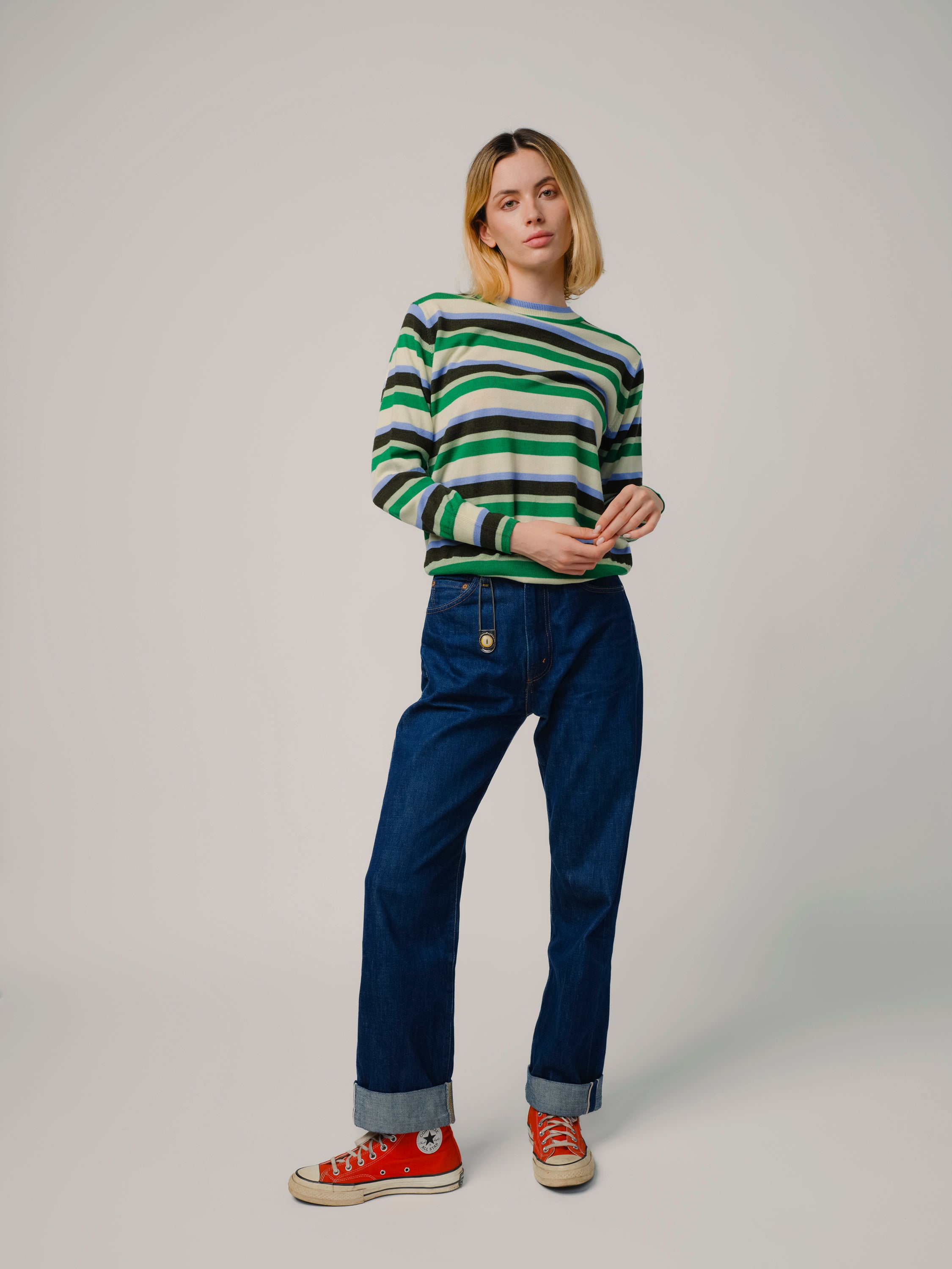 Meadow Striped Crew