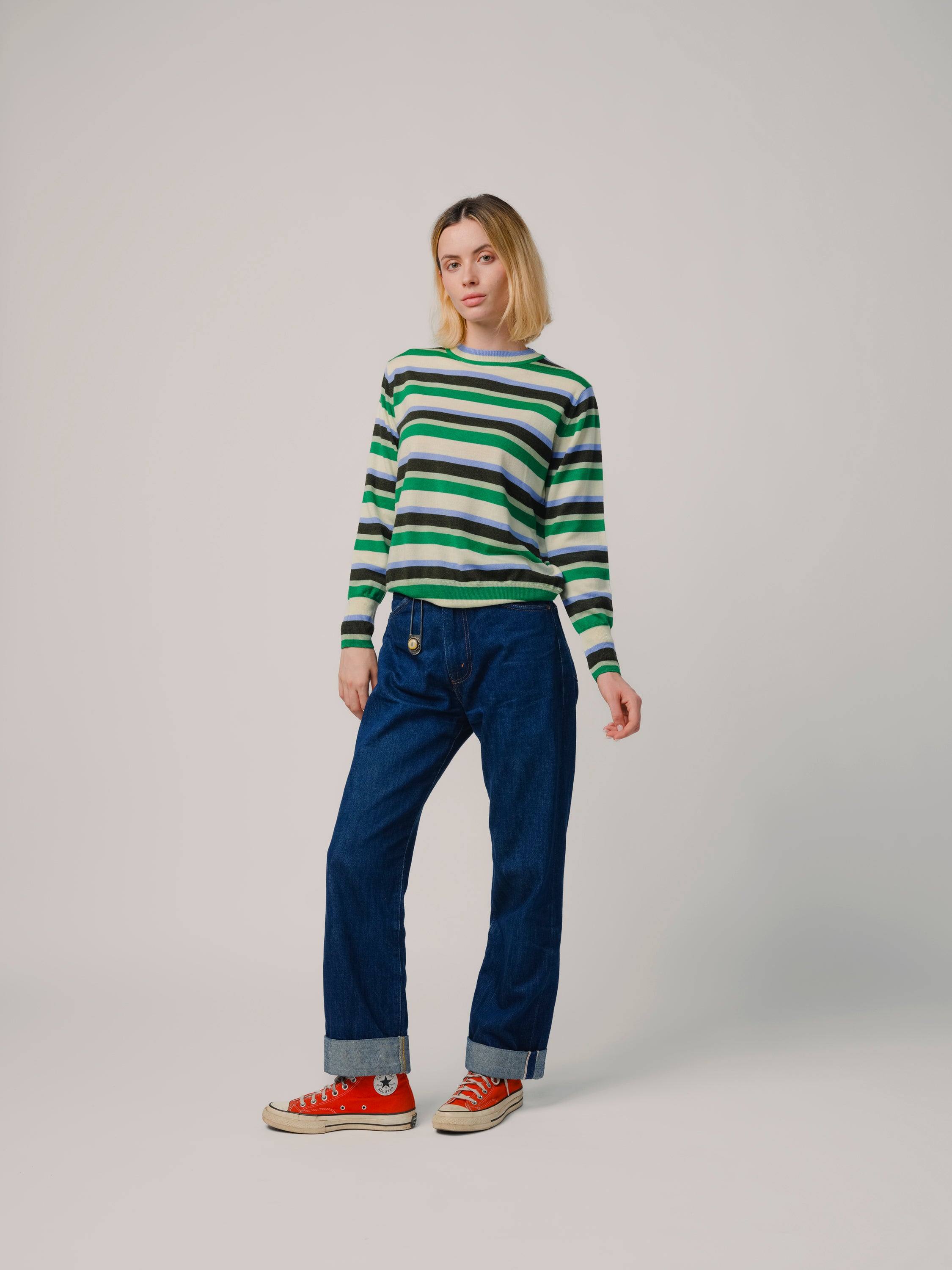 Meadow Striped Crew