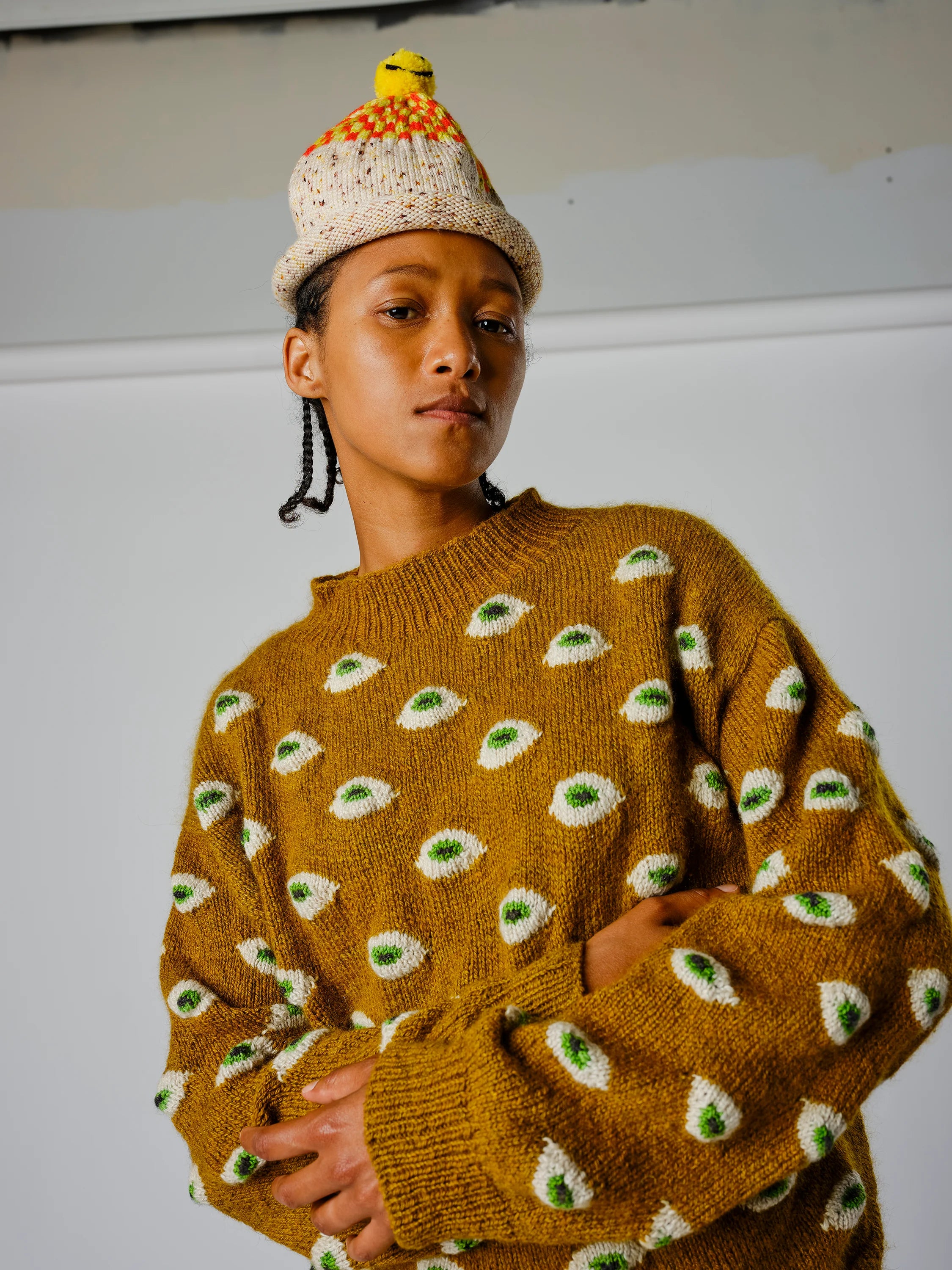 Adult Eyes Sweater Pattern