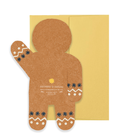 Gingerbread Man Holiday - Die Cut Card