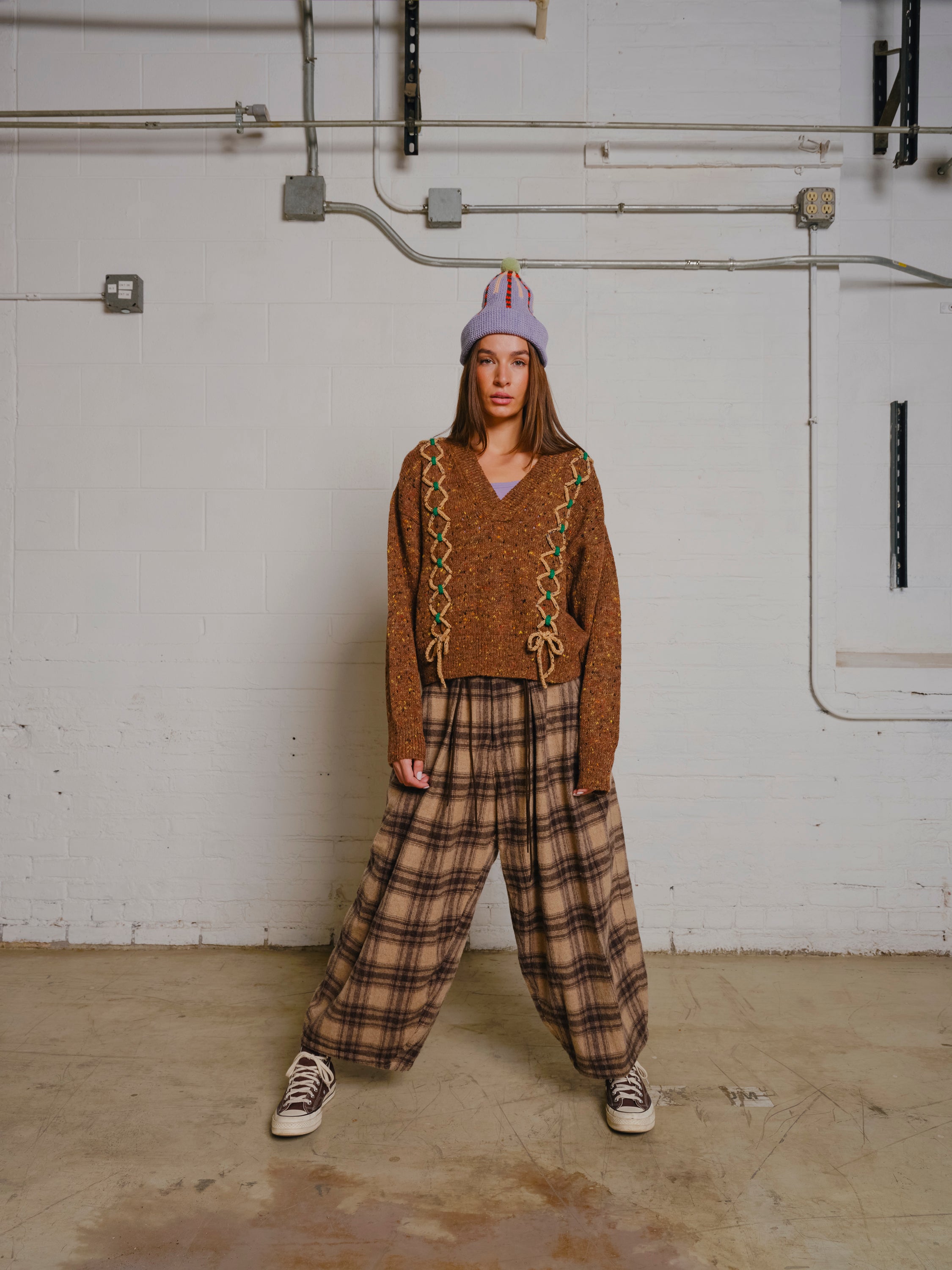 Bark Laced Tweed Pullover