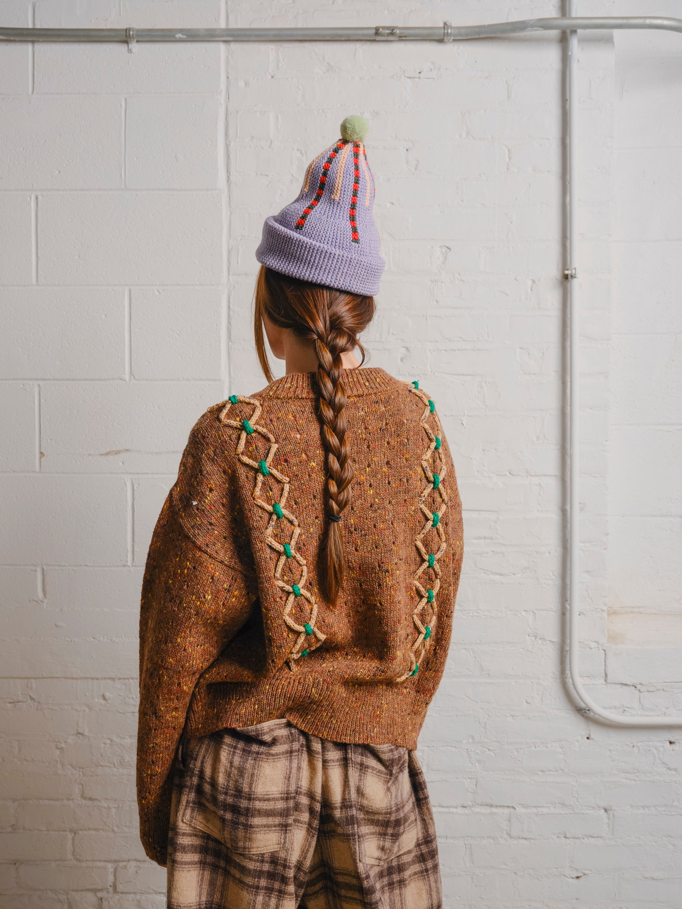 Bark Laced Tweed Pullover