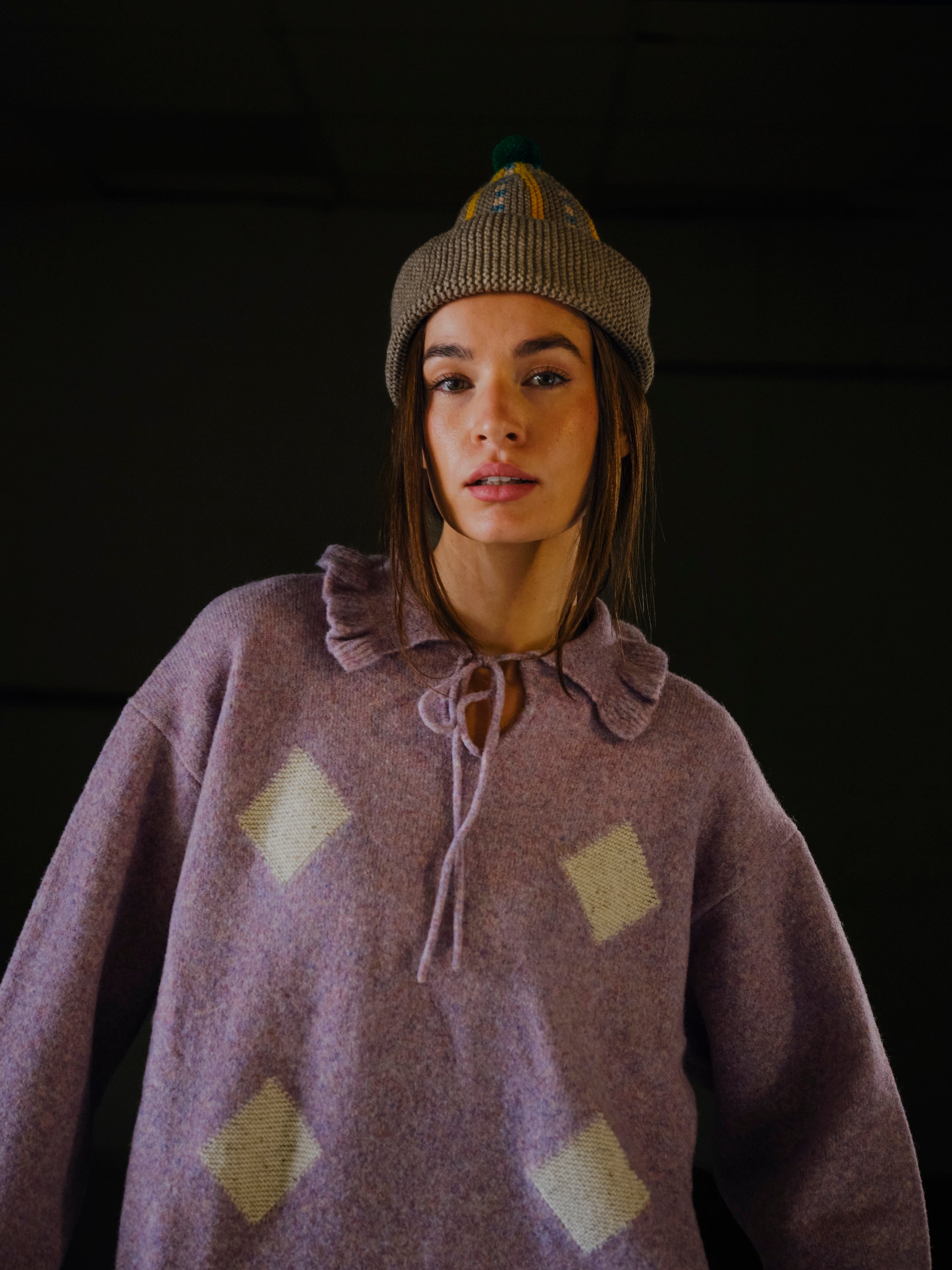 Lilac Harlequin Pullover