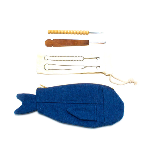 Denim Fish Pouch Tool Kit