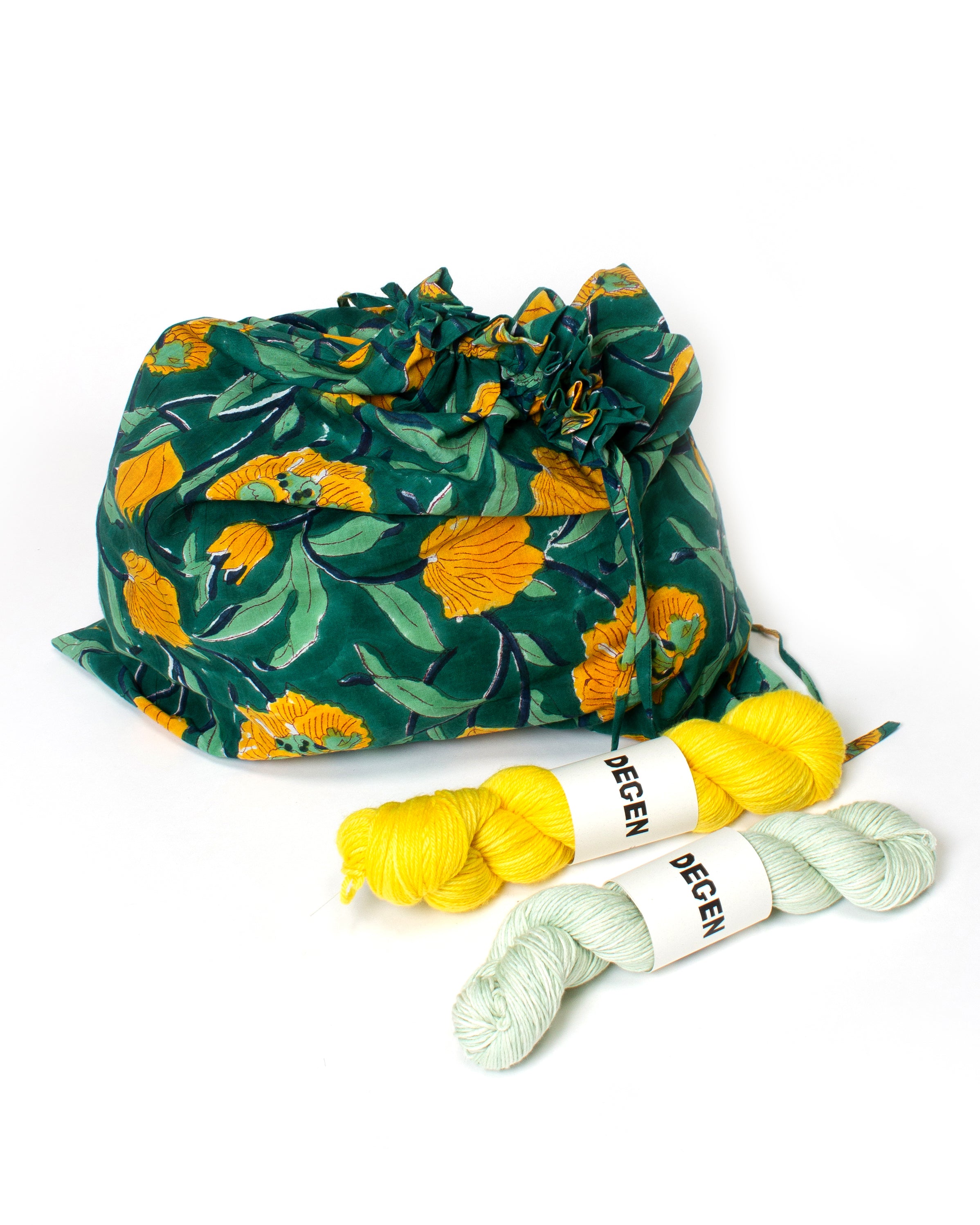 Block Printed Project Bag