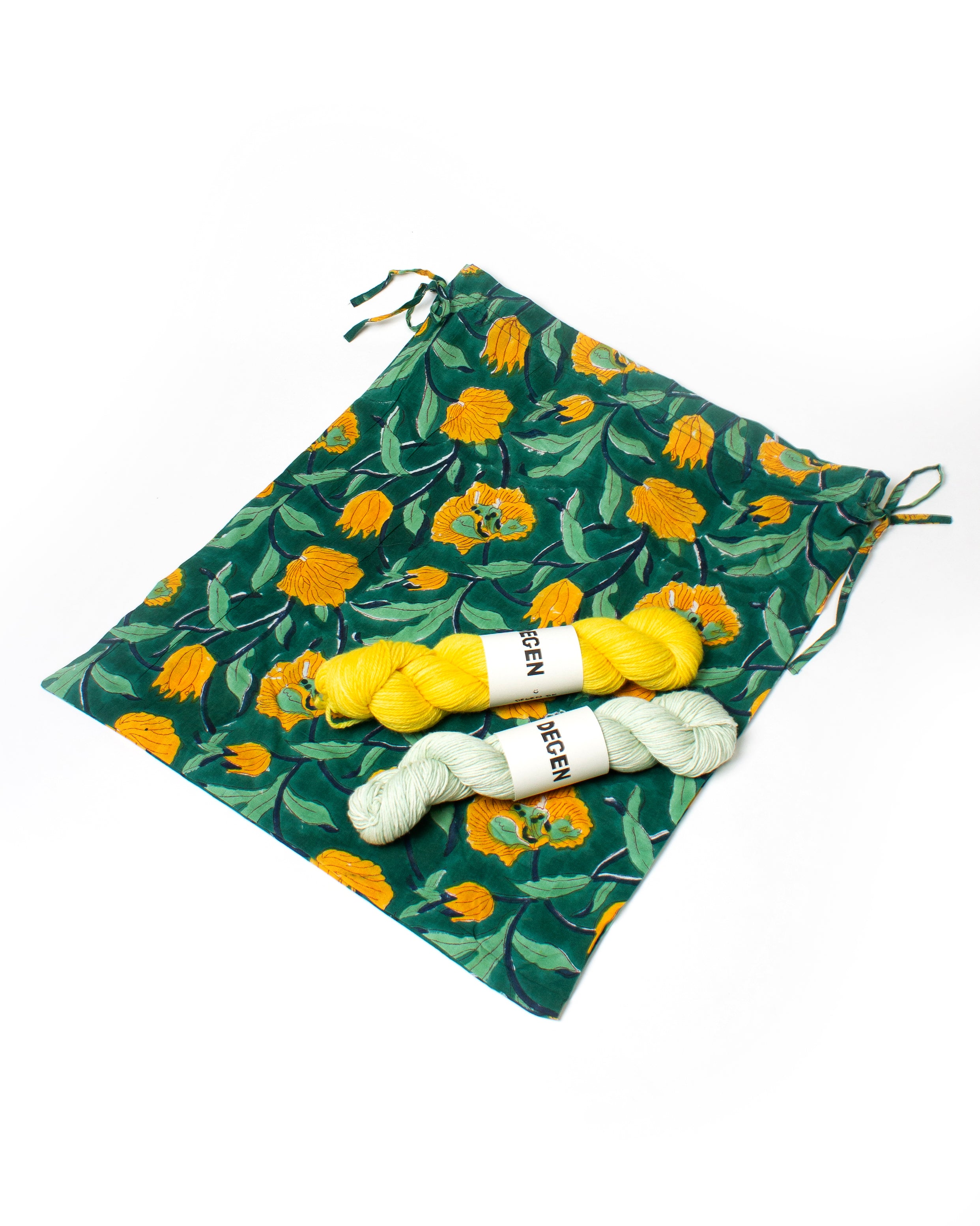 Block Printed Project Bag