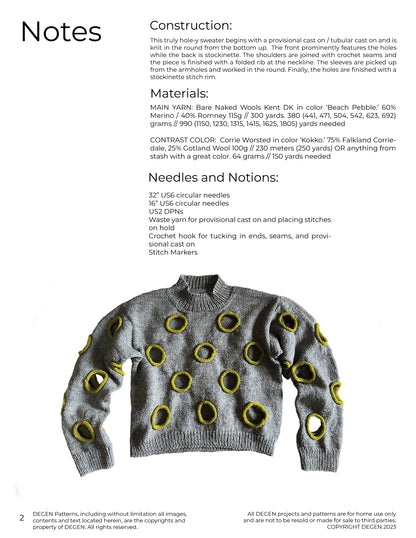 Holes Sweater Pattern