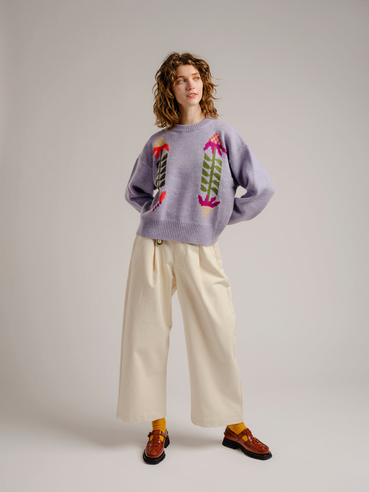 Cone Flower Sweater - Lilac