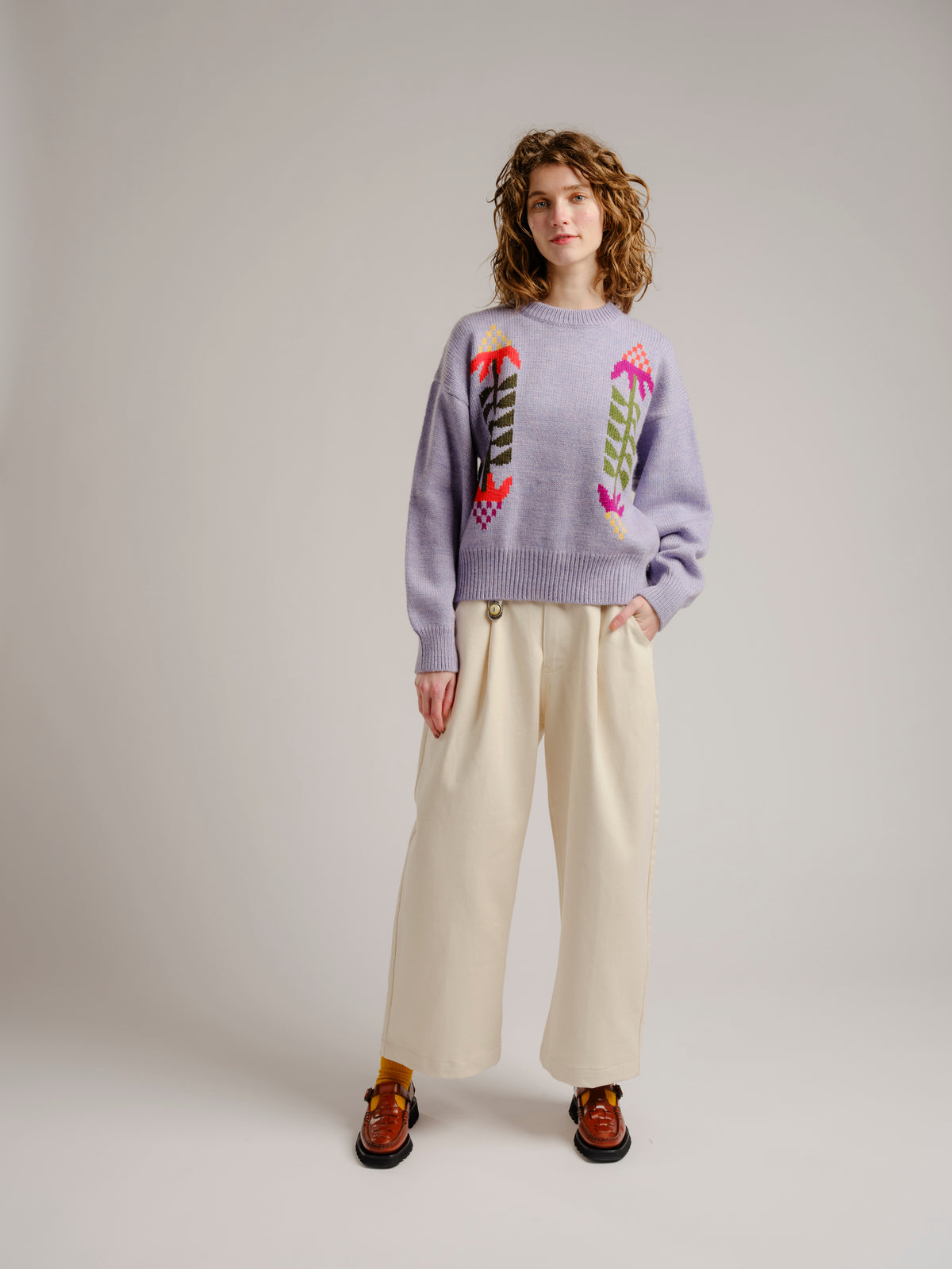 Cone Flower Sweater - Lilac