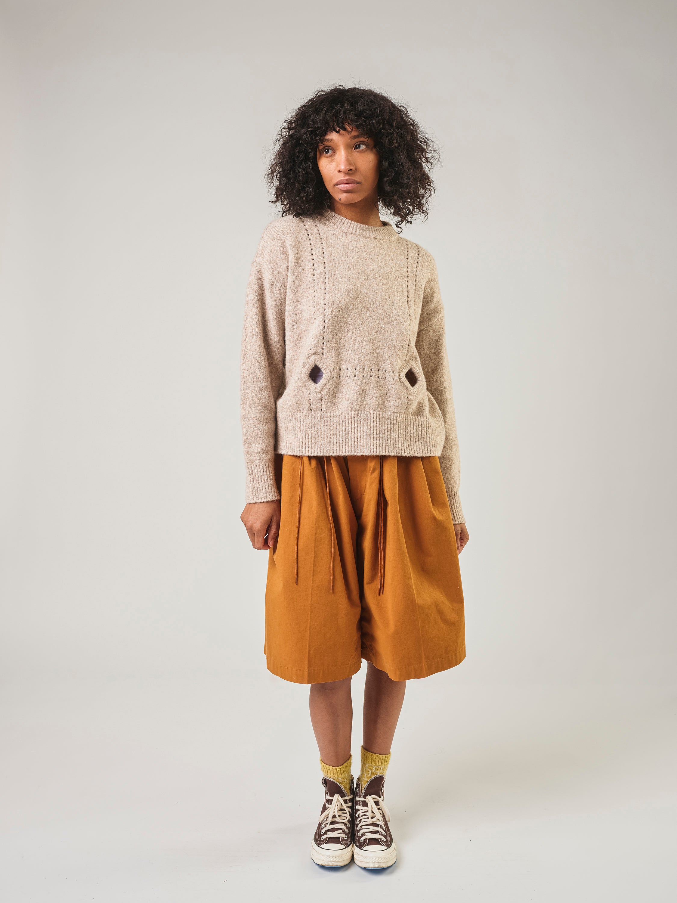 Oat Diamond Pullover