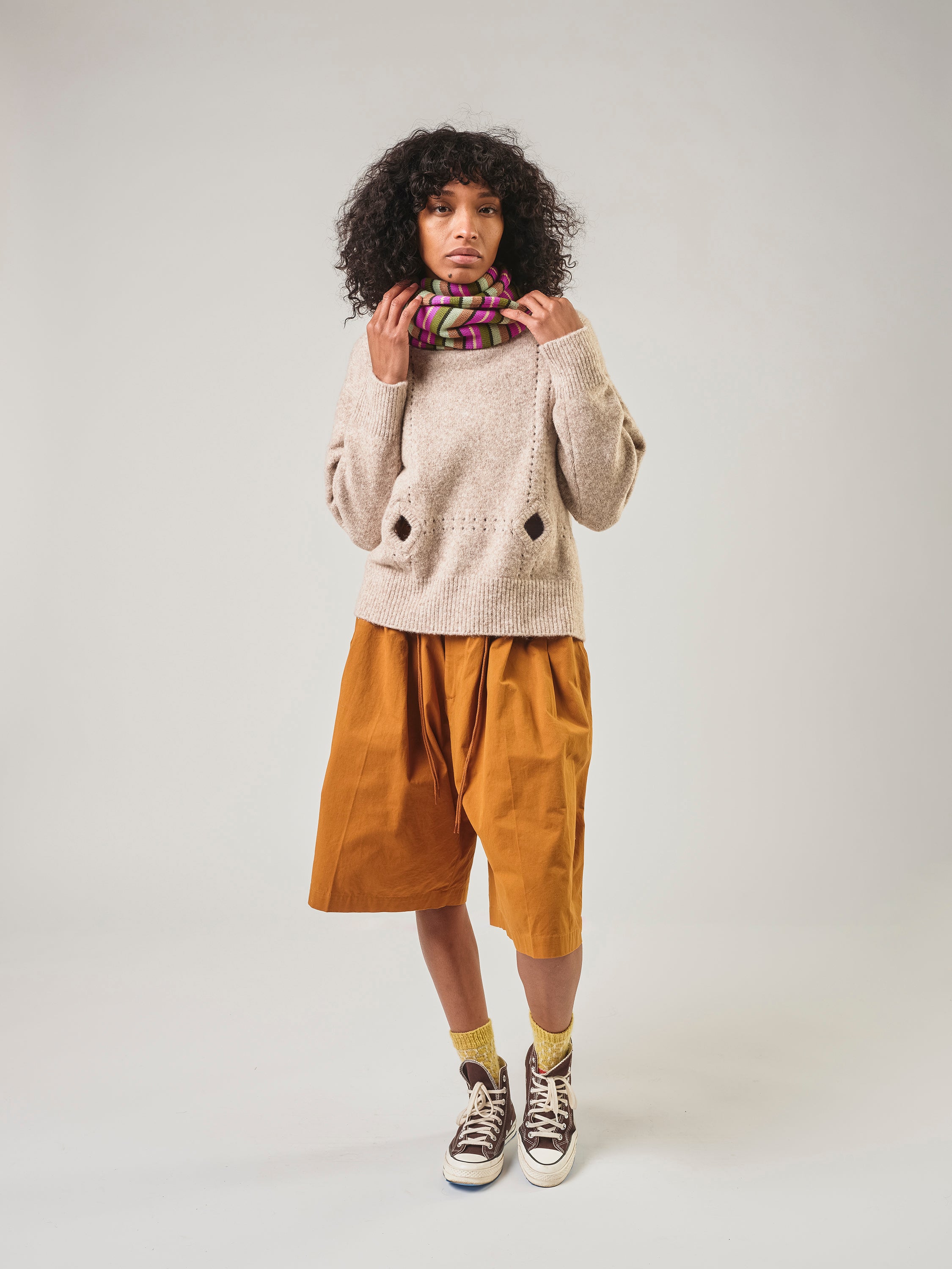 Oat Diamond Pullover