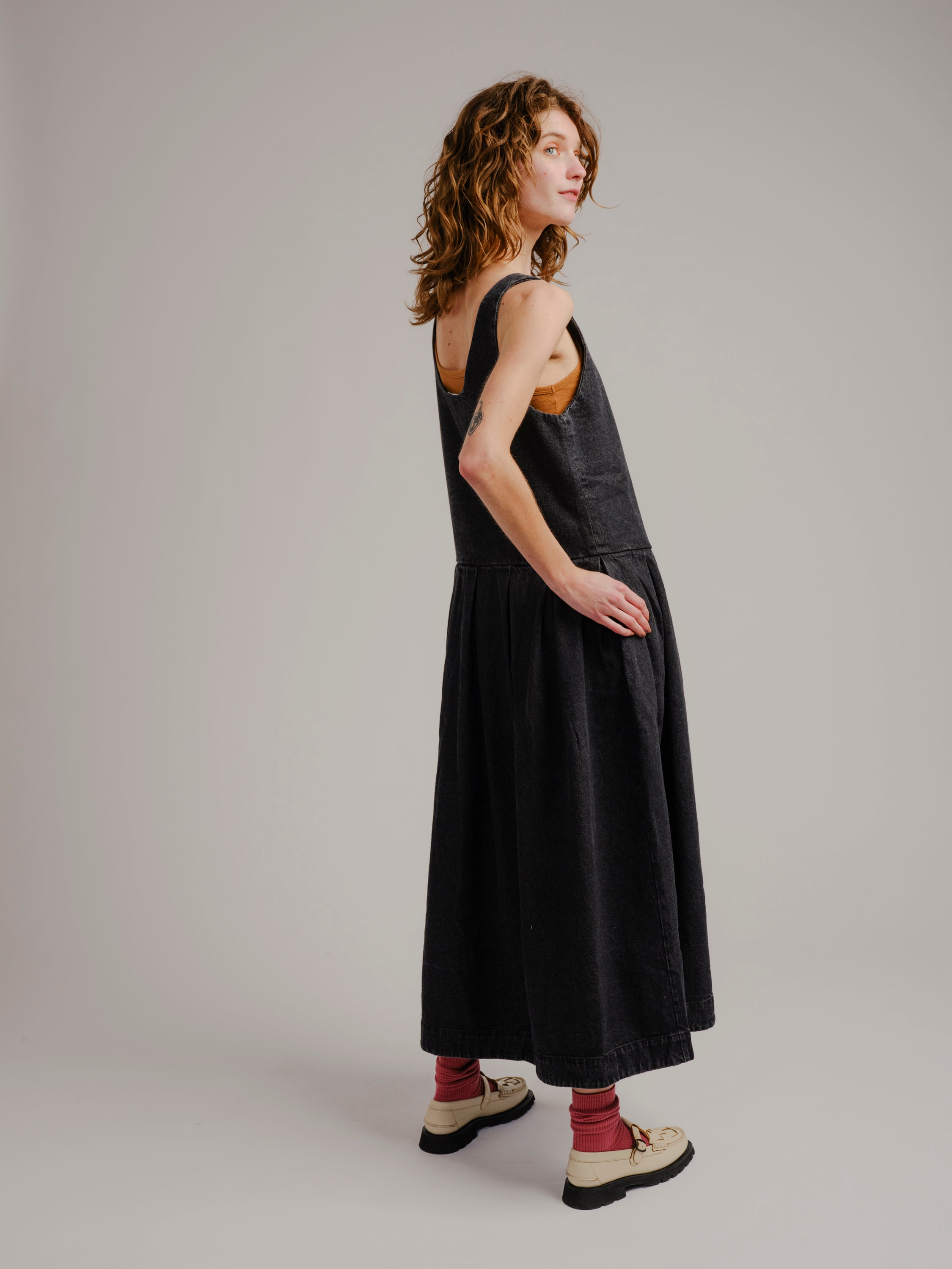 Edie Dress - Black Denim